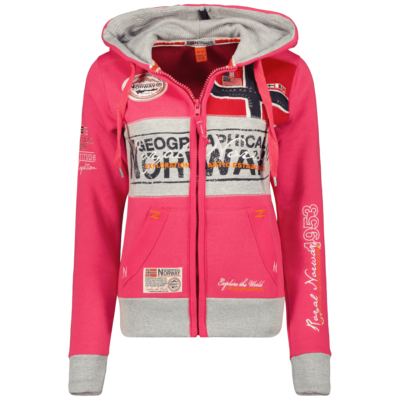 Geographical Norway Flyer Women - Sweatshirt with zip - Geographical Norway FLYER_LADY_GRIS_CLAIR_S_SDB-FLYER_LADY_ROUGE_S_SDB-FLYER_LADY_MARINE_SDB-FLYER_LADY_NOIR_S_SDB-FLYER_LADY_ROSE_FLASH_S_SDB-FLYER_LADY_GRIS_CLAIR_M_SDB-FLYER_LADY_ROUGE_M_SDB-FLYER_LADY_MARINE_M_SDB-FLYER_LADY_NOIR_M_SDB-FLYER_LADY_ROSE_FLASH_M_SDB