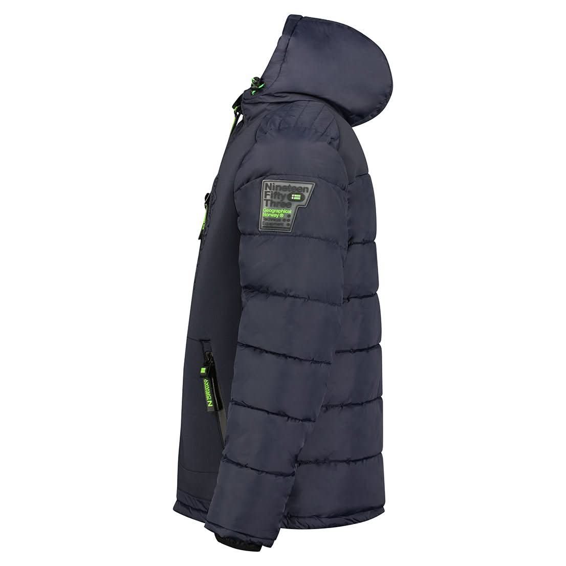 Geographical Norway Beachwood Homme - Puffer jacket bimatière contrastée et matelassée Navy Green - Geographical Norway - S Navy Green