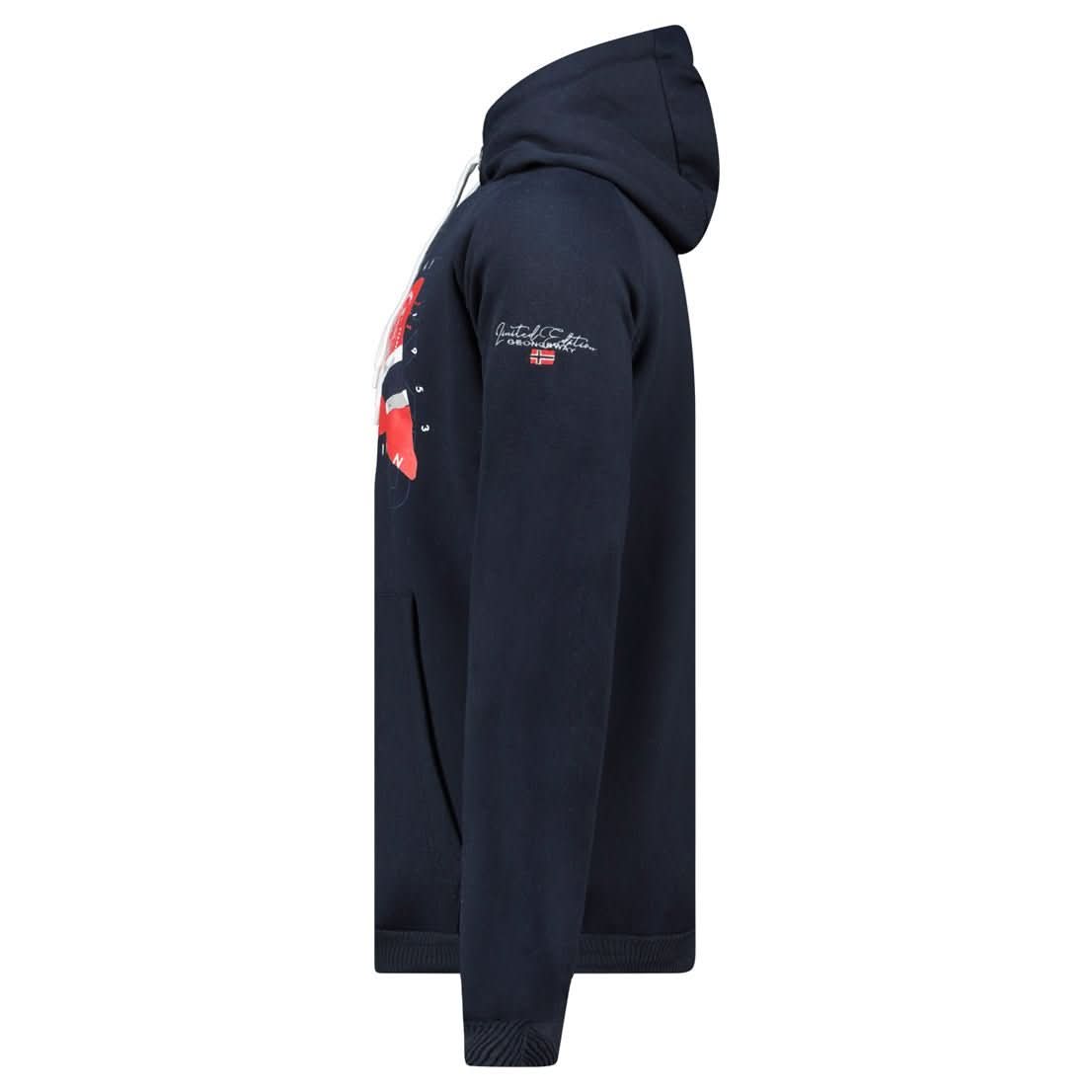 Geographical Norway GDRAP Homme - Hooded sweatshirt with flag and prints - Geographical Norway GDRAP_MEN_MARINE_S_SDB-GDRAP_MEN_BLANC_S_SDB-GDRAP_MEN_MARINE_M_SDB-GDRAP_MEN_BLANC_M_SDB-GDRAP_MEN_MARINE_L_SDB-GDRAP_MEN_BLANC_L_SDB-GDRAP_MEN_MARINE_XL_SDB-GDRAP_MEN_BLANC_XL_SDB-GDRAP_MEN_MARINE_XXL_SDB-GDRAP_MEN_BLANC_XXL_SDB
