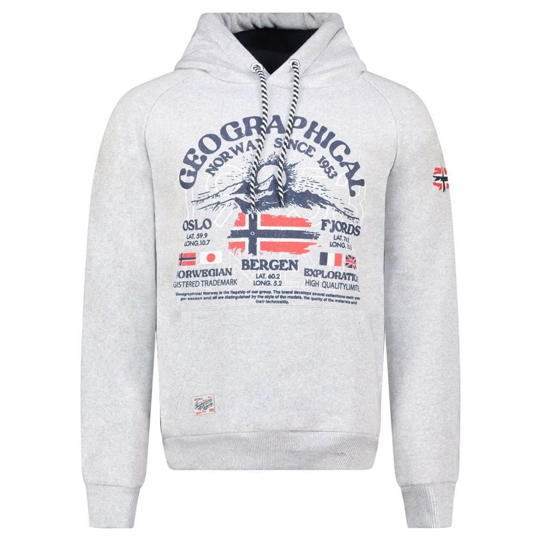 Geographical Norway Gommy Homme - Hooded sweatshirt with prints and flag - Geographical Norway GOMMY_MEN_NOIR_SDB-GOMMY_MEN_NOIR_M_SDB-GOMMY_MEN_NOIR_L_SDB-GOMMY_MEN_NOIR_XL_SDB-GOMMY_MEN_NOIR_XXL_SDB-GOMMY_MEN_NOIR_3XL_SDB-GOMMY_MEN_GRIS_CLAIR_S_SDB-GOMMY_MEN_GRIS_CLAIR_M_SDB-GOMMY_MEN_GRIS_CLAIR_XL_SDB-GOMMY_MEN_GRIS_CLAIR_XL_SDB
