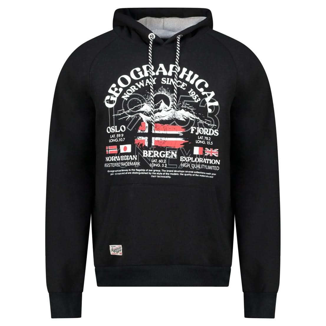 Geographical Norway Gommy Homme - Hooded sweatshirt with prints and flag - Geographical Norway GOMMY_MEN_NOIR_SDB-GOMMY_MEN_NOIR_M_SDB-GOMMY_MEN_NOIR_L_SDB-GOMMY_MEN_NOIR_XL_SDB-GOMMY_MEN_NOIR_XXL_SDB-GOMMY_MEN_NOIR_3XL_SDB-GOMMY_MEN_GRIS_CLAIR_S_SDB-GOMMY_MEN_GRIS_CLAIR_M_SDB-GOMMY_MEN_GRIS_CLAIR_XL_SDB-GOMMY_MEN_GRIS_CLAIR_XL_SDB