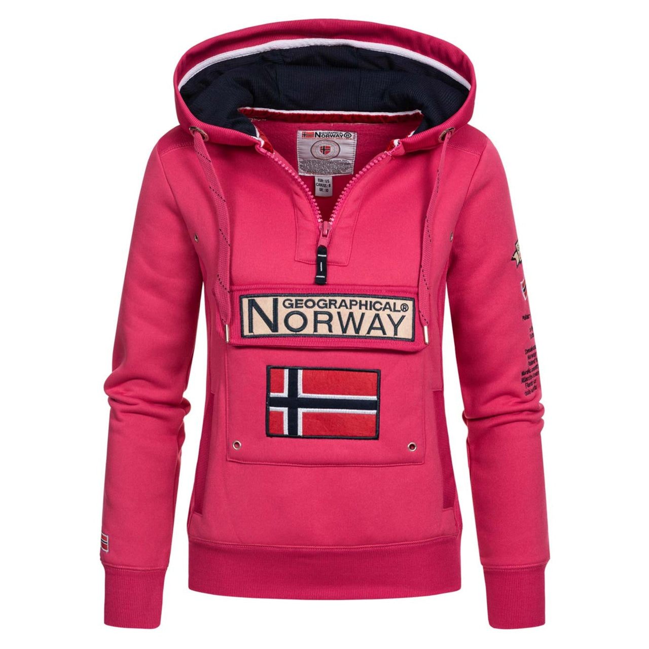 Geographical Norway Gymclass Femme - Hooded sweatshirt - Geographical Norway - S Rose Flash