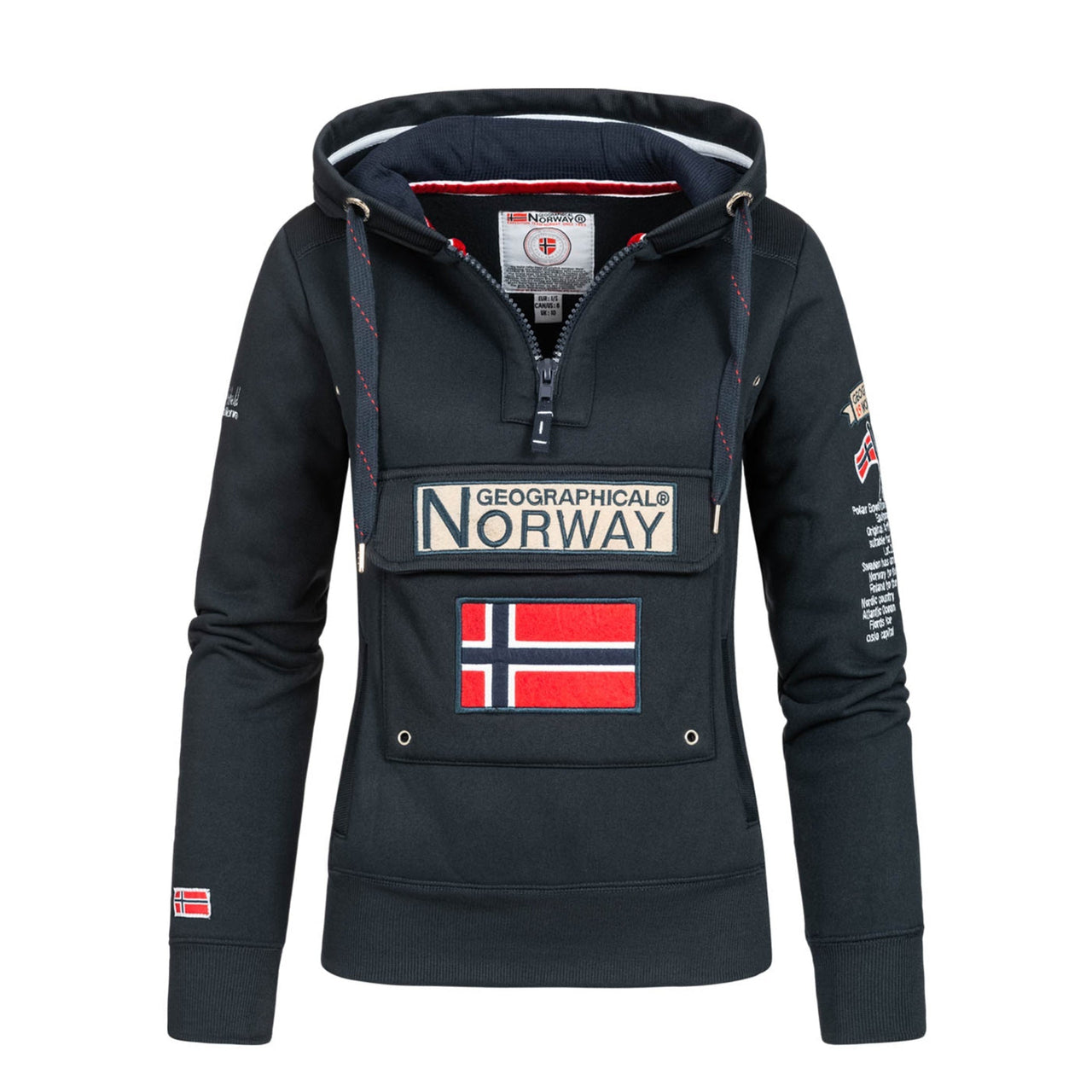 Geographical Norway Gymclass Femme - Hooded sweatshirt - Geographical Norway - S Navy