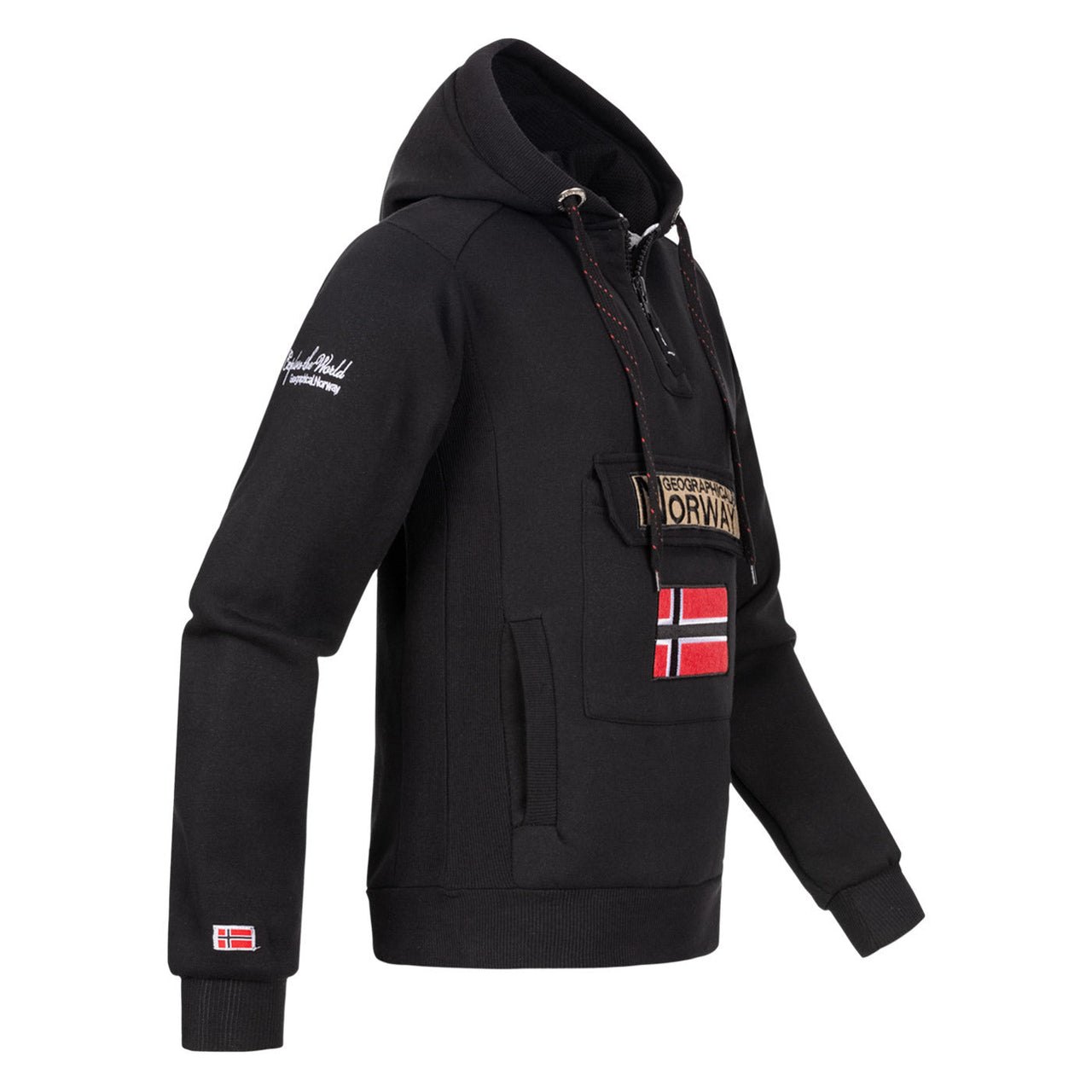 Geographical Norway Gymclass Men - Hooded Sweatshirt - Geographical Norway - 3XL Black