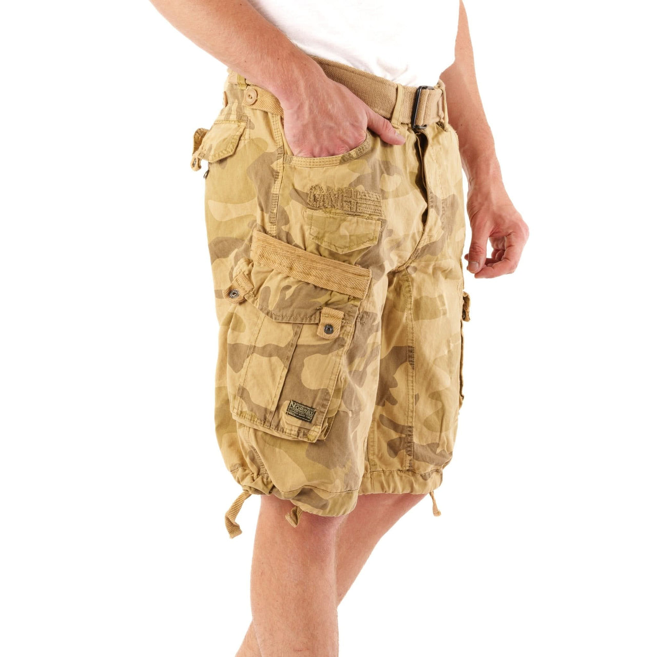 Geographical Norway Panoramique Homme - Bermuda shorts Camo Beige - Geographical Norway - S Camo Beige