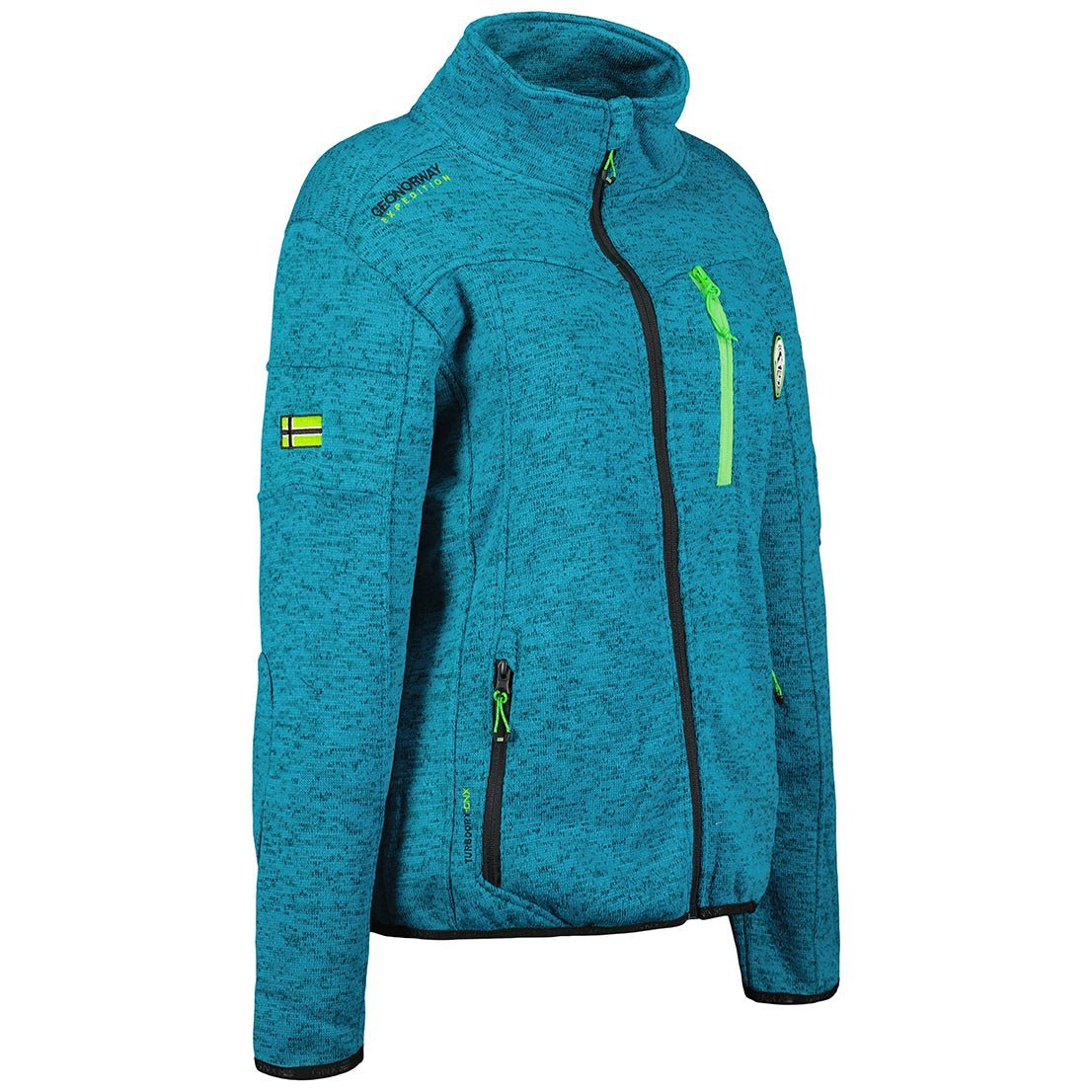 Geographical Norway Trincesse Women - Fleece with chimney collar - Geographical Norway - L Turquoise