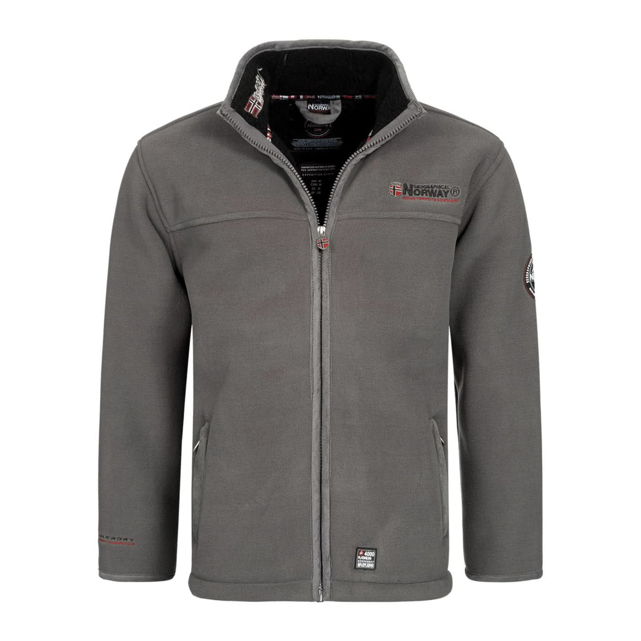 Geographical Norway Ubolt Homme - Laminated fleece jacket in sherpa Dark grey Dark grey - Geographical Norway - S Dark grey