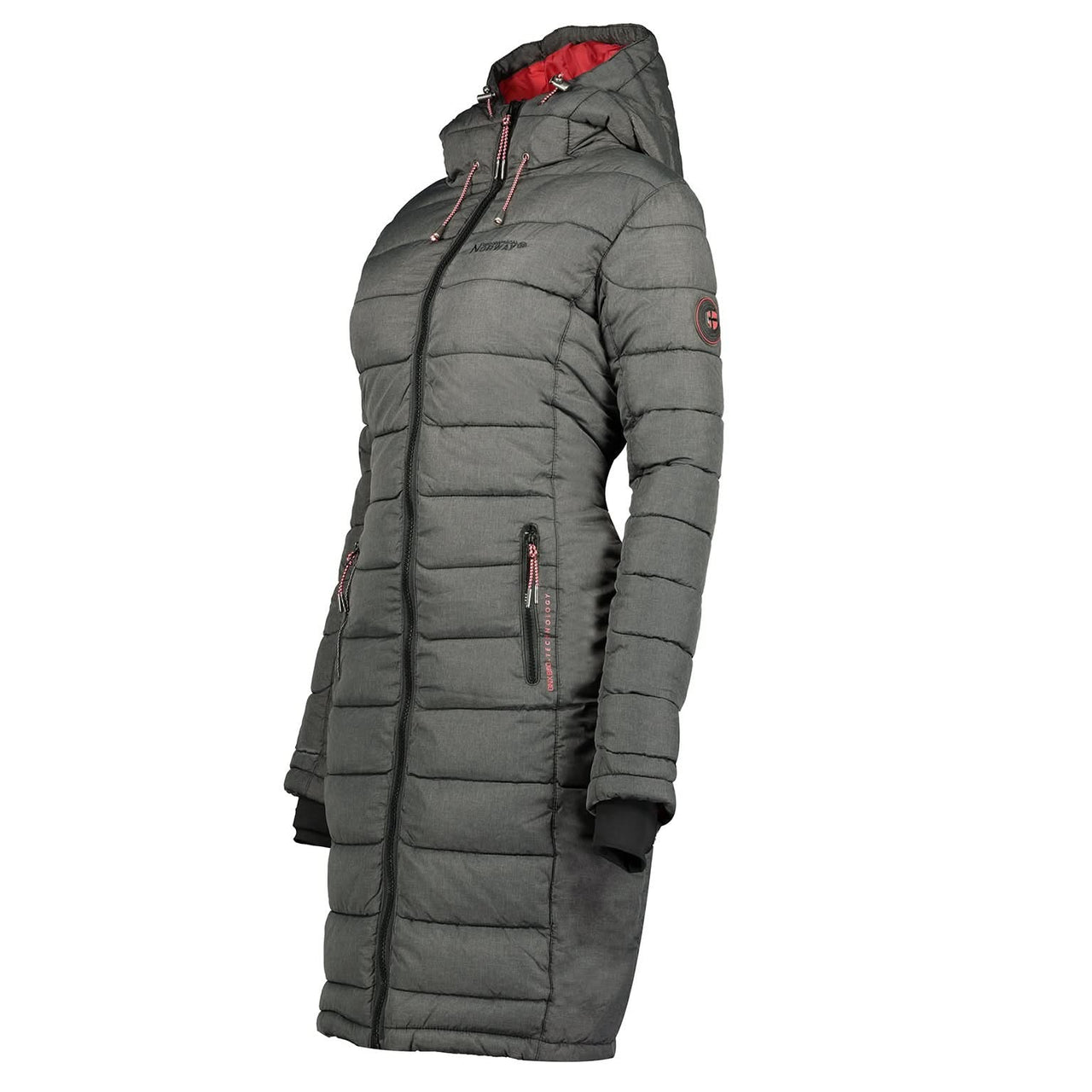 Geographical Norway Aroma Woman - Long quilted jacket Anthracite - Geographical Norway AROMA_LADY_ANTHRACITE_S_SDB-AROMA_LADY_ANTHRACITE_M_SDB-AROMA_LADY_ANTHRACITE_L_SDB-AROMA_LADY_ANTHRACITE_XL_SDB-AROMA_LADY_ANTHRACITE_XXL_SDB
