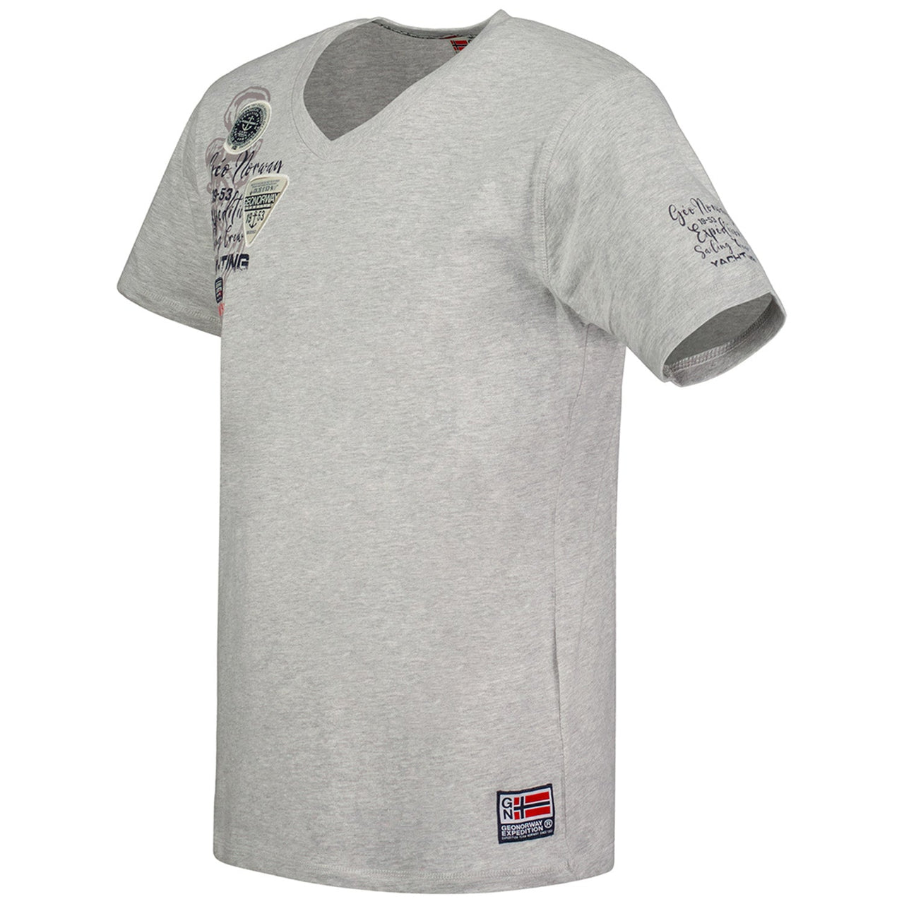 Geographical Norway Jademora Hombre - Camiseta cuello pico, manga corta - Geographical Norway JADEMORA_MEN_MARINE_M_SDB-JADEMORA_MEN_BLANC_M_SDB-JADEMORA_MEN_MARINE_L_SDB-JADEMORA_MEN_WHITE_L_SDB-JADEMORA_MEN_MARINE_XL_SDB-JADEMORA_MEN_WHITE_XL_SDB-JADEMORA_MEN_MARINE_XXL_SDB-JADEMORA_MEN_WHITE_XXL_SDB-JADEMORA_MEN_WHITE_3XL_SDB-JADEMORA_MEN_LIGHT_GREY_M_SDB