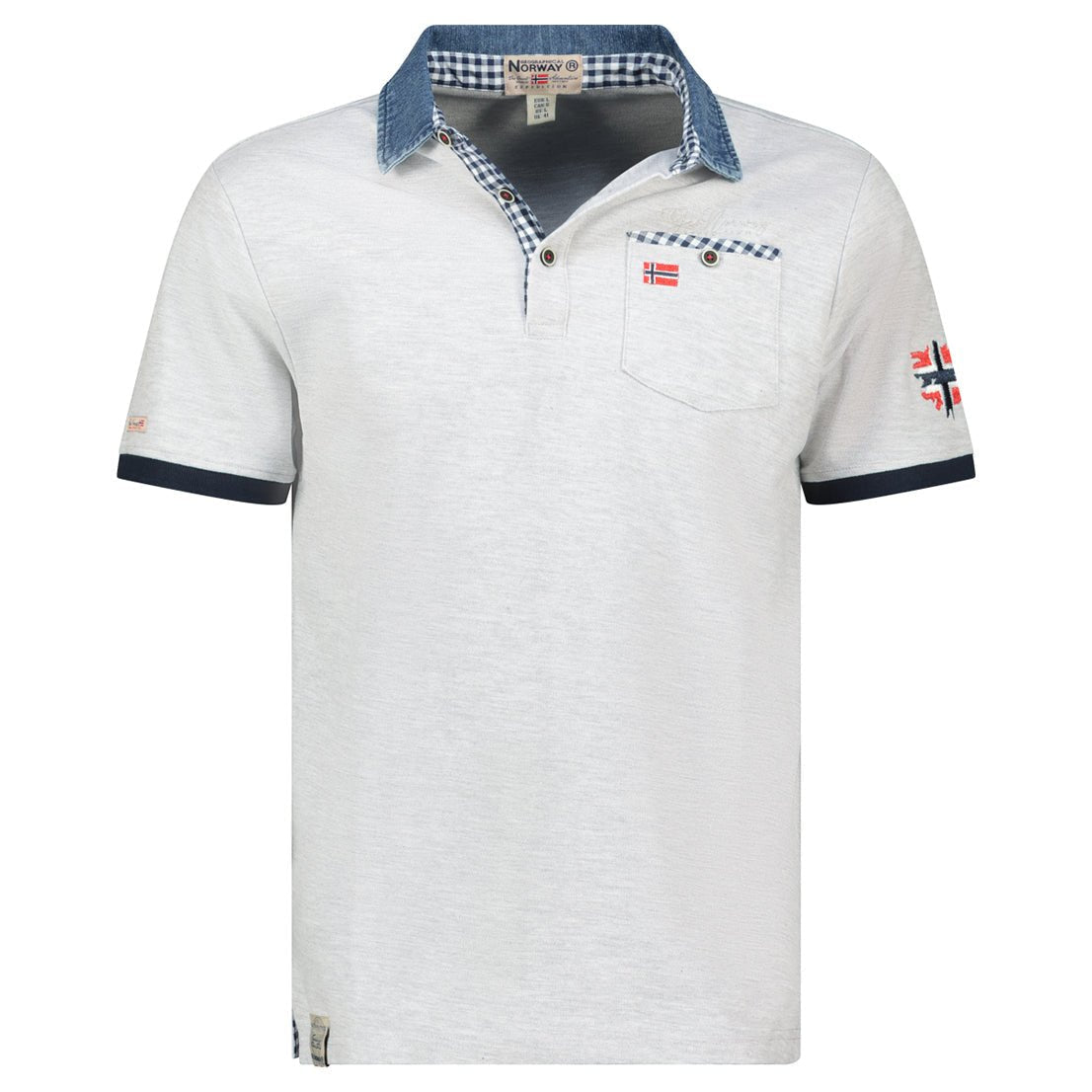 Geographical Norway Kerwin Hombre - Polo con bolsillo, estampados y detalles de banderas - Geographical Norway KERWIN_MEN_BLANC_CASSE_S_SDB-KERWIN_MEN_NOIR_S_S_SDB-KERWIN_MEN_MARINE_S_SDB-KERWIN_MEN_GRIS_CLAIR_S_S_SDB-KERWIN_MEN_BLANC_CASSE_M_SDB-KERWIN_MEN_MARINE_M_SDB-KERWIN_MEN_GRIS_CLAIR_M_SDB-KERWIN_MEN_NOIR_M_SDB-KERWIN_MEN_BLANC_CASSE_L_SDB-KERWIN_MEN_GRIS_CLAIR_L_SDB