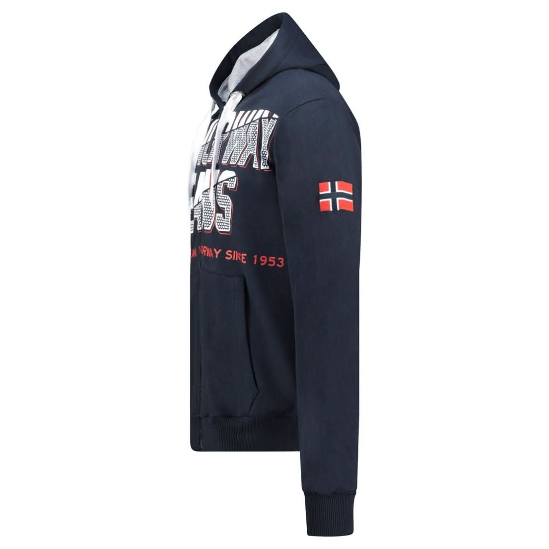 Geographical Geographical Norway GASPER Sudadera con capucha y cremallera, estampado y bandera, hombre - Geographical Norway GASPER_MEN_ROUGE_S_SDB-GASPER_MEN_NOIR_S_SDB-GASPER_MEN_BLANC_S_SDB-GASPER_MEN_MARINE_S_SDB-GASPER_MEN_GRIS_LIGHT_S_SDB-GASPER_MEN_WHITE_M_SDB-GASPER_MEN_MARINE_M_SDB-GASPER_MEN_GRIS_LIGHT_M_SDB-GASPER_MEN_BLACK_M_SDB-GASPER_MEN_RED_M_SDB