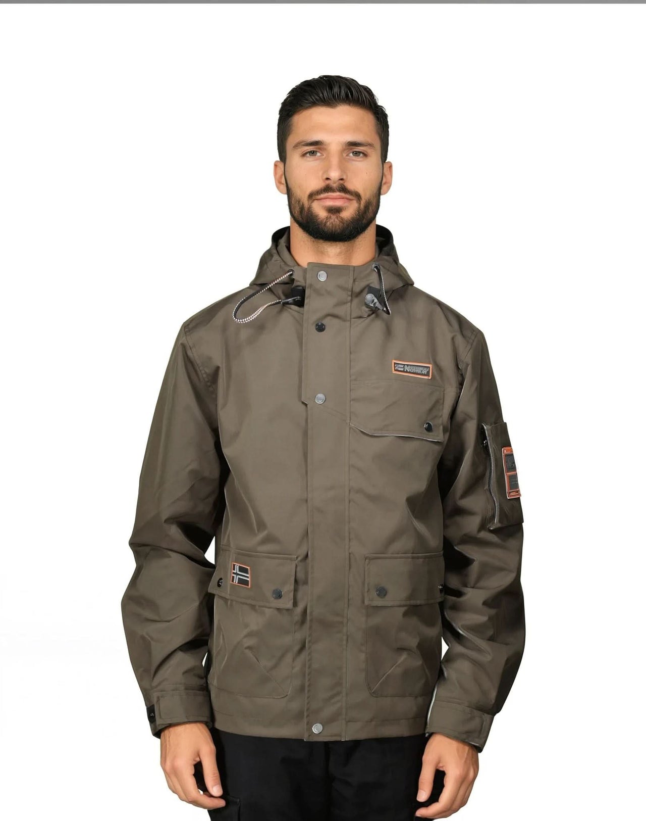 Geographical Norway BAKIROU Hombre - Chaqueta de primavera con capucha - Geographical Norway BAKIROU_MEN_KAKI_SDB-BAKIROU_MEN_KAKI_L_SDB-BAKIROU_MEN_KAKI_XL_SDB-BAKIROU_MEN_KAKI_XXL_SDB-BAKIROU_MEN_KAKI_3XL_SDB-BAKIROU_MEN_NOIR_S_SDB-BAKIROU_MEN_NOIR_M_SDB-BAKIROU_MEN_NOIR_L_SDB-BAKIROU_MEN_NOIR_XL_SDB