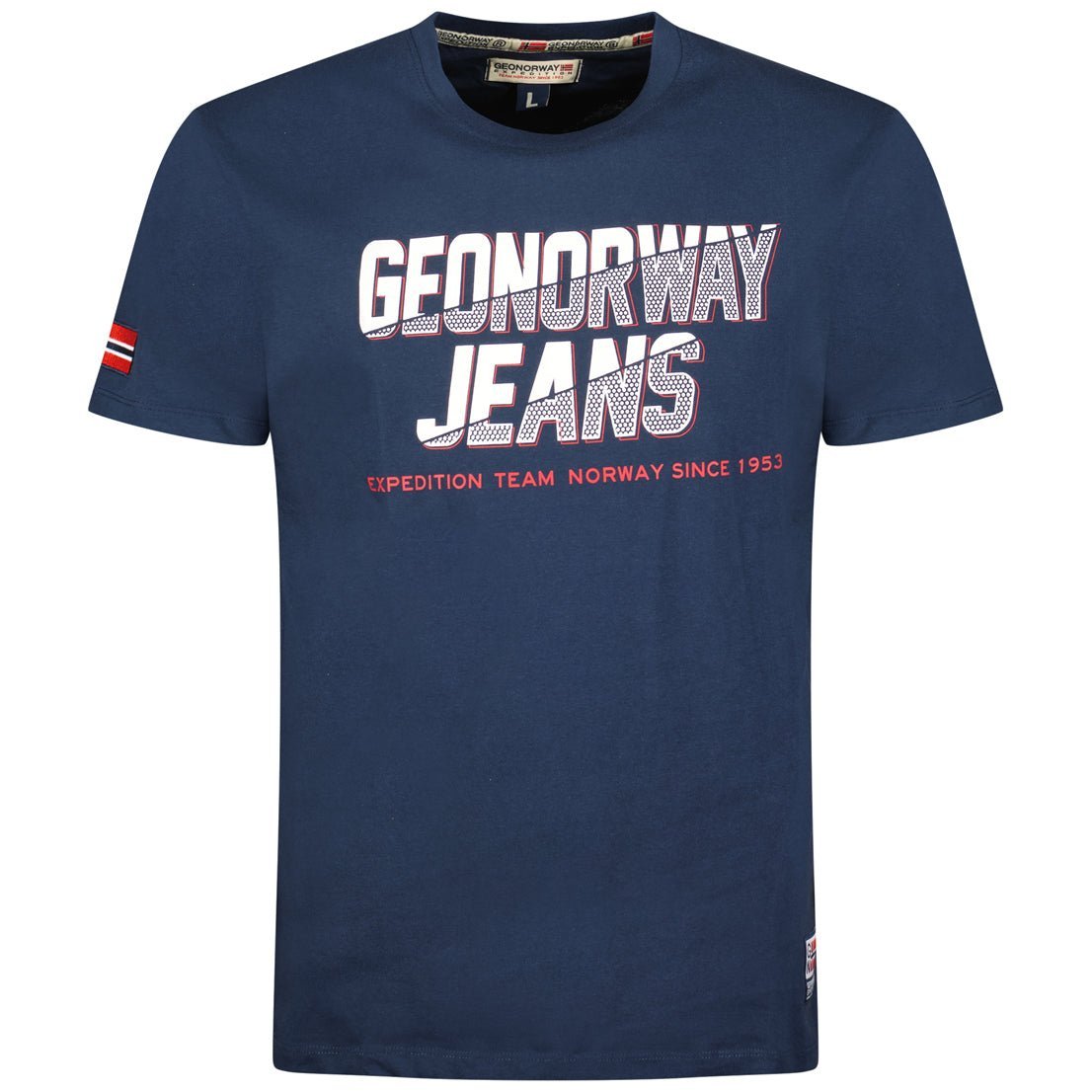 Geographical Geographical Norway Jasper - Camiseta de hombre de cuello redondo con bandera y estampado - Geographical Norway JASPER_MEN_NOIR_M_SDB-JASPER_MEN_BLANC_M_SDB-JASPER_MEN_MARINE_M_SDB-JASPER_MEN_LIGHT_GREY_M_SDB-JASPER_MEN_RED_M_SDB-JASPER_MEN_LIGHT_GREY_L_SDB-JASPER_MEN_MARINE_L_SDB-JASPER_MEN_WHITE_L_SDB-JASPER_MEN_RED_L_SDB-JASPER_MEN_BLACK_L_SDB