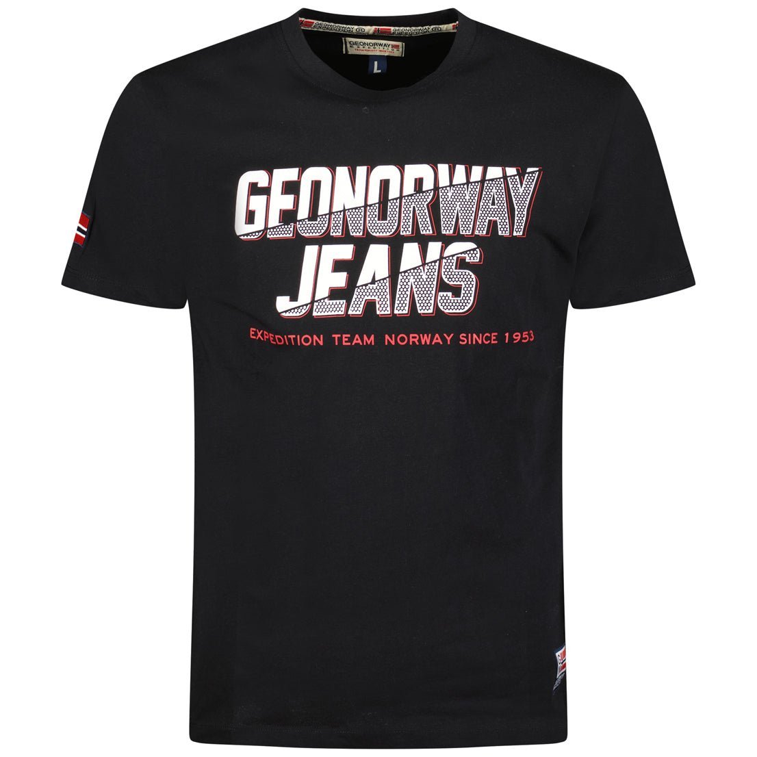 Geographical Geographical Norway Jasper - Camiseta de hombre de cuello redondo con bandera y estampado - Geographical Norway JASPER_MEN_NOIR_M_SDB-JASPER_MEN_BLANC_M_SDB-JASPER_MEN_MARINE_M_SDB-JASPER_MEN_LIGHT_GREY_M_SDB-JASPER_MEN_RED_M_SDB-JASPER_MEN_LIGHT_GREY_L_SDB-JASPER_MEN_MARINE_L_SDB-JASPER_MEN_WHITE_L_SDB-JASPER_MEN_RED_L_SDB-JASPER_MEN_BLACK_L_SDB