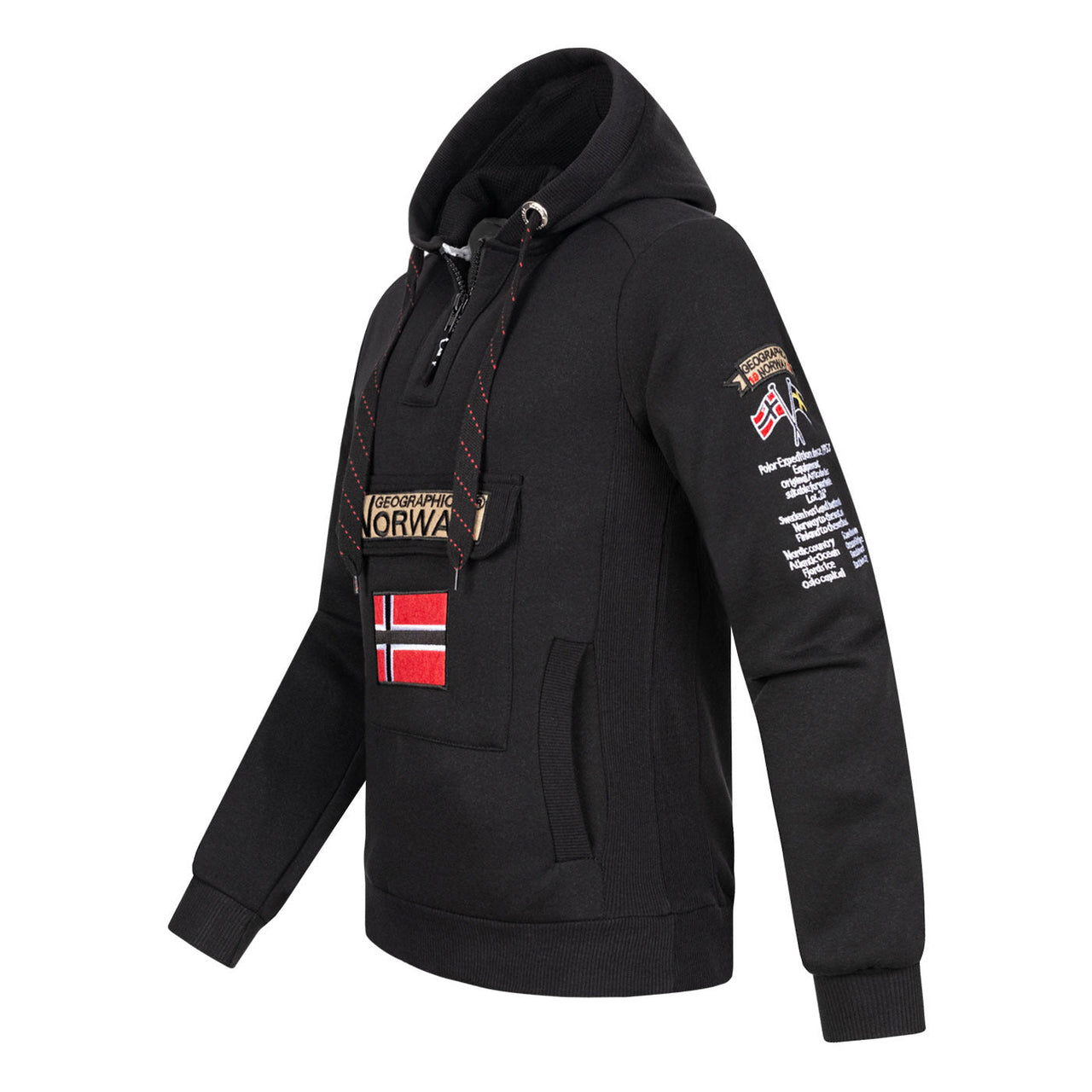 Geographical Geographical Norway Gymclass Hombre - Sudadera con capucha - Geographical Norway - 3XL Negro