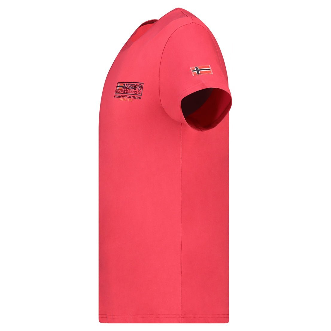 Geographical Geographical Norway JOFFROY - Camiseta manga corta hombre con bandera - Geographical Norway - S Rojo