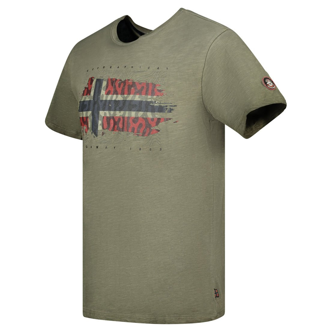 Geographical Norway JOPOGRAPHE - Camiseta manga corta hombre con bandera - Geographical Norway - S Oliva