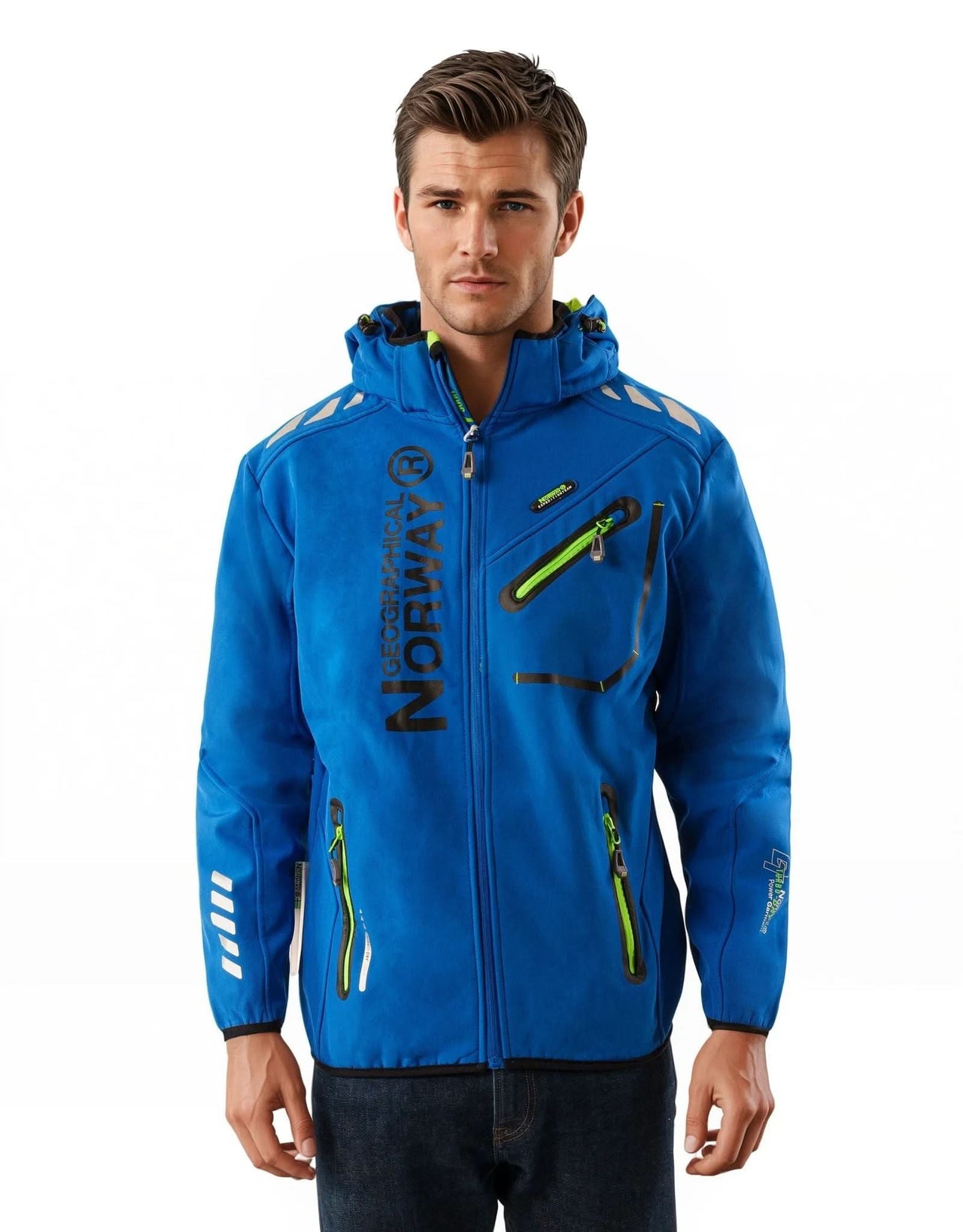 Geographical Norway Geographical Norway Royaute Homme - Softshell Azul Real Verde - Geographical Norway - S Azul Real Verde
