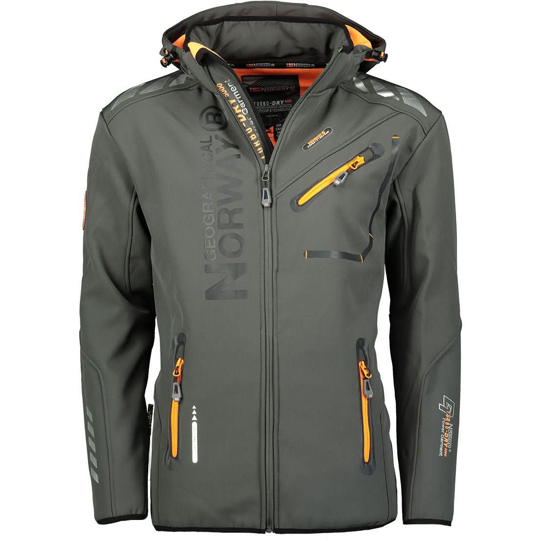 Geographical Norway Geographical Norway Royaute Homme - Softshell Gris Oscuro Naranja - Geographical Norway - S Gris Oscuro Naranja