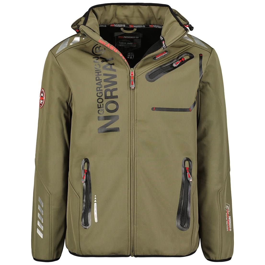 Geographical Norway Geographical Norway Royaute Homme - Softshell Caqui Negro - Geographical Norway - S Caqui Negro