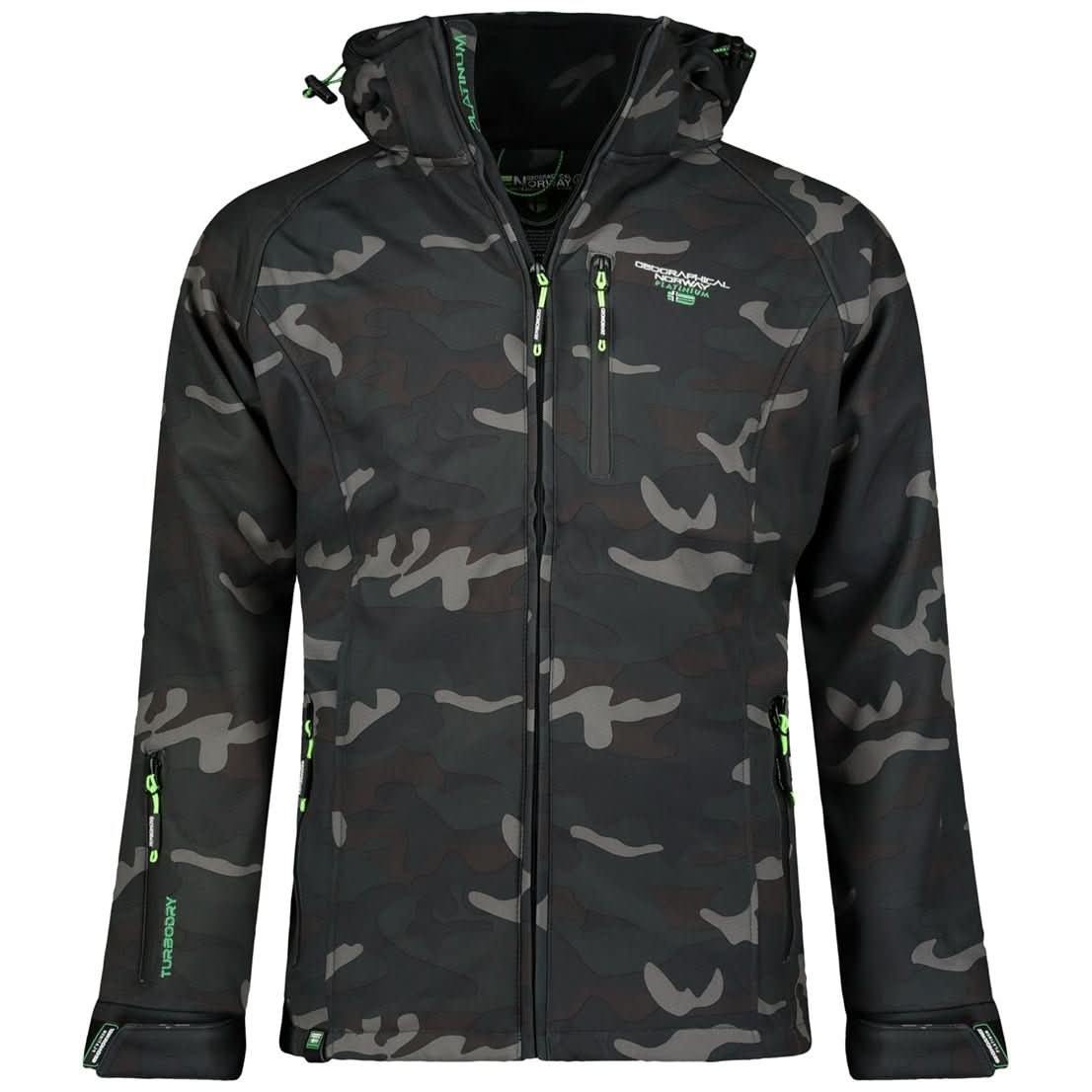 Geographical Norway Geographical Norway Taboo Homme - Softshell Camo Negro Verde - Geographical Norway - M Camo Negro Verde