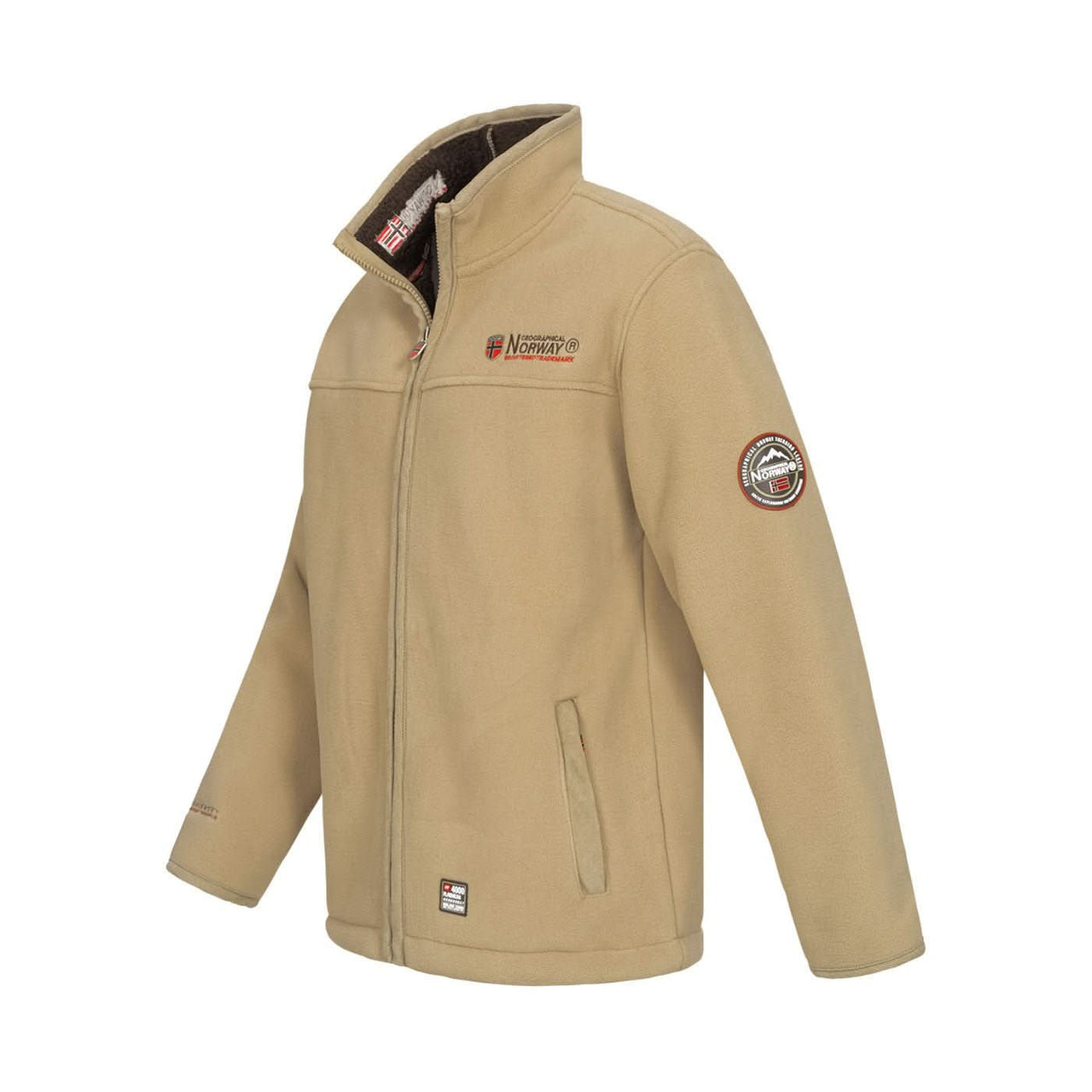 Geographical Norway Geographical Norway Ubolt Hombre - Chaqueta polar laminada en sherpa Beige - Geographical Norway - S Beige