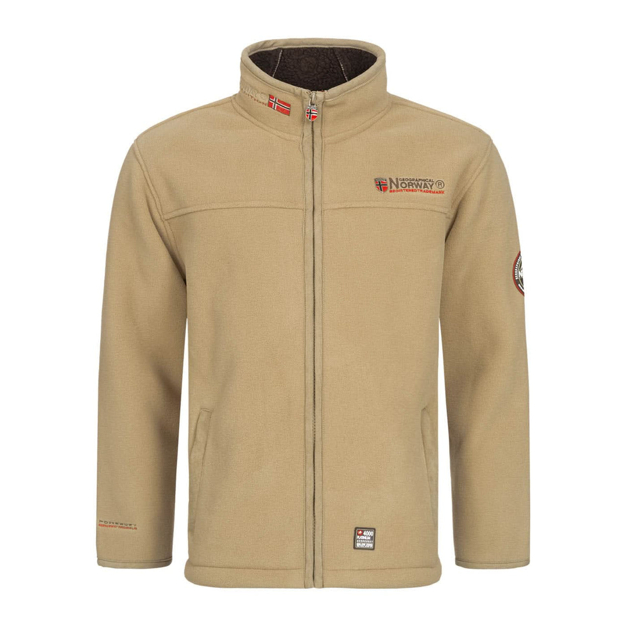 Geographical Norway Geographical Norway Ubolt Hombre - Chaqueta polar laminada en sherpa Beige - Geographical Norway - S Beige