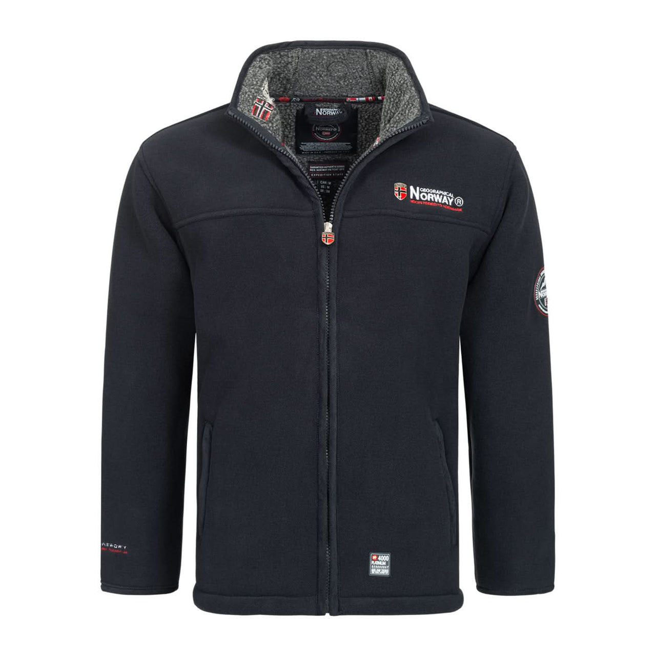 Geographical Norway Geographical Norway Ubolt Hombre - Chaqueta polar laminada en sherpa Azul Marino - Geographical Norway - S Azul Marino