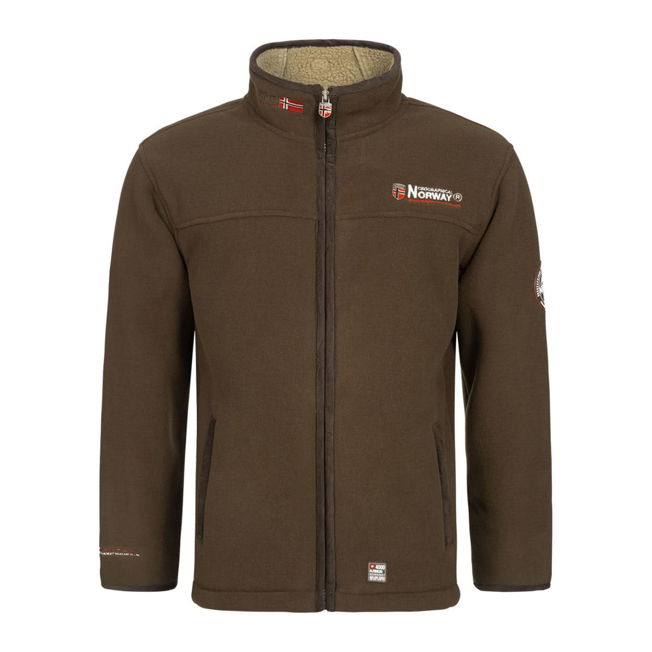 Geographical Norway Geographical Norway Ubolt Hombre - Chaqueta forrada de sherpa marrón - Geographical Norway - S Marrón