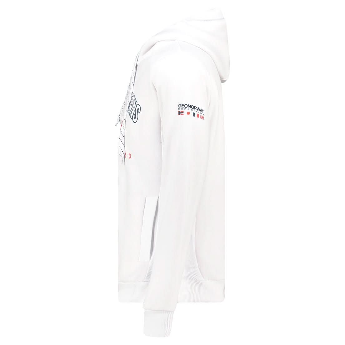 Geographical Norway GHAGEN Uomo - Felpa con cappuccio con stampe e bandiera - Geographical Norway GHAGEN_MEN_GRIS_CLAIR_S_SDB-GHAGEN_MEN_BLANC_SDB-GHAGEN_MEN_GRIS_CLAIR_M_SDB-GHAGEN_MEN_BLANC_M_SDB-GHAGEN_MEN_GRIS_CLAIR_L_SDB-GHAGEN_MEN_BLANC_L_SDB-GHAGEN_MEN_GRIS_CLAIR_XL_SDB-GHAGEN_MEN_BLANC_XL_SDB-GHAGEN_MEN_GRIS_CLAIR_XXL_SDB-GHAGEN_MEN_BLANC_XXL_SDB