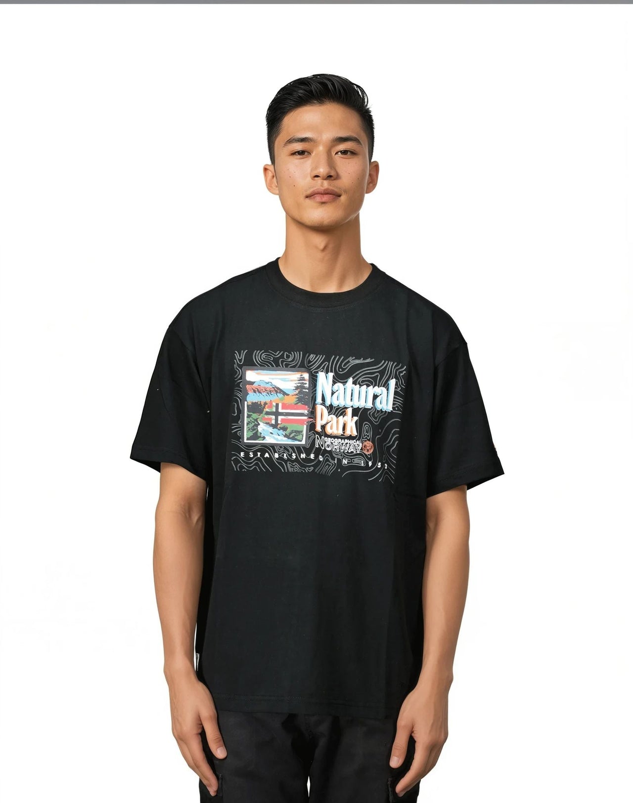 Geographical Norway Jpark Homme - T-shirt stampata con bandiere - Geographical Norway JPARK_MEN_AMANDE_SDB-JPARK_MEN_NOIR_SDB-JPARK_MEN_BLANC_CASSE_SDB-JPARK_MEN_AMANDE_M_SDB-JPARK_MEN_BLANC_CASSE_M_SDB-JPARK_MEN_NOIR_M_SDB-JPARK_MEN_AMANDE_L_SDB-JPARK_MEN_BLANC_CASSE_L_SDB-JPARK_MEN_NOIR_L_SDB-JPARK_MEN_BLANC_CASSE_XL_SDB