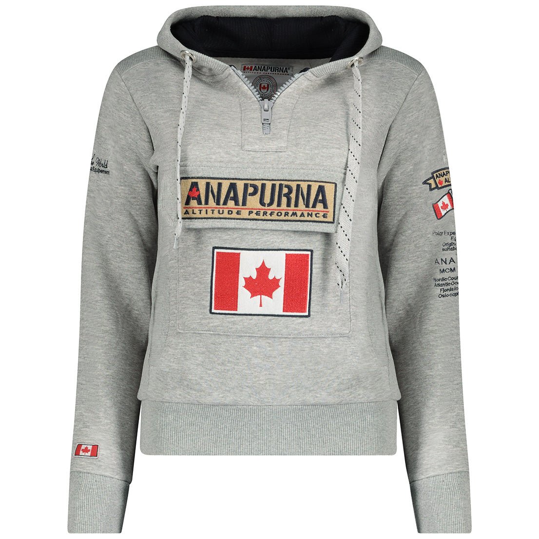 Gymana Anapurna Donna - Felpa con cappuccio e zip con ricamo e tasche - Geographical Norway GYMANA_LADY_BLANC_S_AN_SDB-GYMANA_LADY_NOIR_S_AN_SDB-GYMANA_LADY_GRIS_CLAIR_M_AN_SDB-GYMANA_LADY_BORDEAUX_M_AN_SDB-GYMANA_LADY_BLANC_M_AN_SDB-GYMANA_LADY_GRENAT_L_AN_SDB-GYMANA_LADY_GRIS_CLAIR_L_AN_SDB-GYMANA_LADY_ROSE_FLUO_L_AN_SDB-GYMANA_LADY_NOIR_L_AN_SDB-GYMANA_LADY_ROSE_PALE_L_SDB