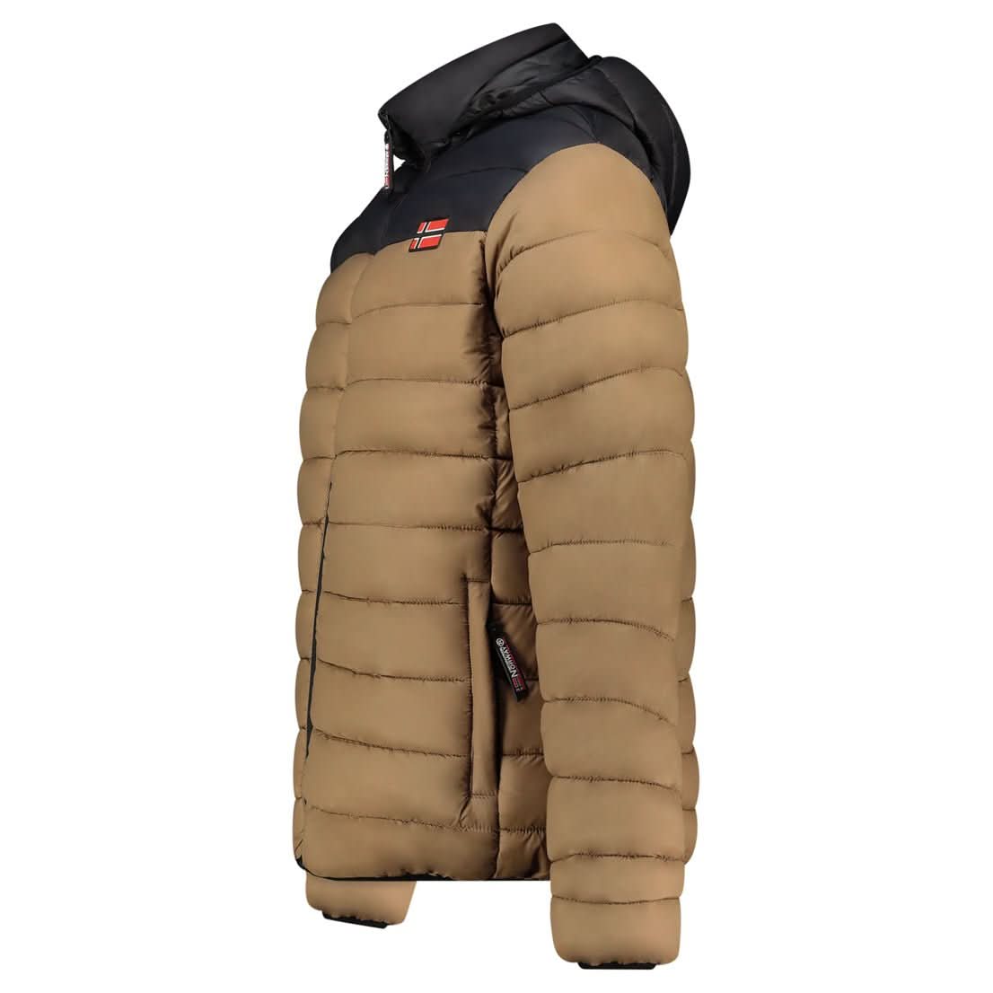 Geographical Norway AMIGOCLERC HOOD Uomo - Giacca trapuntata a contrasto - Geographical Norway - S Taupe