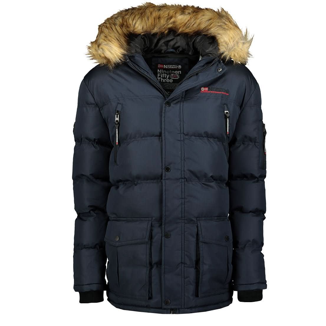 Geographical Norway Bravici Uomo - Parka con cappuccio staccabile e pelliccia sintetica - Geographical Norway BRAVICI_MEN_NOIR_SDB-BRAVICI_MEN_NOIR_M_SDB-BRAVICI_MEN_NOIR_L_SDB-BRAVICI_MEN_NOIR_XL_SDB-BRAVICI_MEN_NOIR_XXL_SDB-BRAVICI_MEN_NOIR_3XL_SDB-BRAVICI_MEN_MARINE_S_SDB-BRAVICI_MEN_MARINE_M_SDB-BRAVICI_MEN_MARINE_L_SDB-BRAVICI_MEN_MARINE_XL_SDB