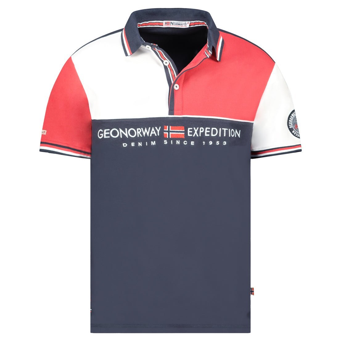 Geographical Norway KONDO Uomo - Polo manica corta 100% cotone - Geographical Norway KONDO_MEN_MARINE_SDB-KONDO_MEN_BLANC_S_SDB-KONDO_MEN_MARINE_SDB-KONDO_MEN_BLANC_M_SDB-KONDO_MEN_MARINE_L_SDB-KONDO_MEN_BLANC_L_SDB-KONDO_MEN_MARINE_XL_SDB-KONDO_MEN_BLANC_XL_SDB-KONDO_MEN_MARINE_XXL_SDB-KONDO_MEN_BLANC_XXL_SDB