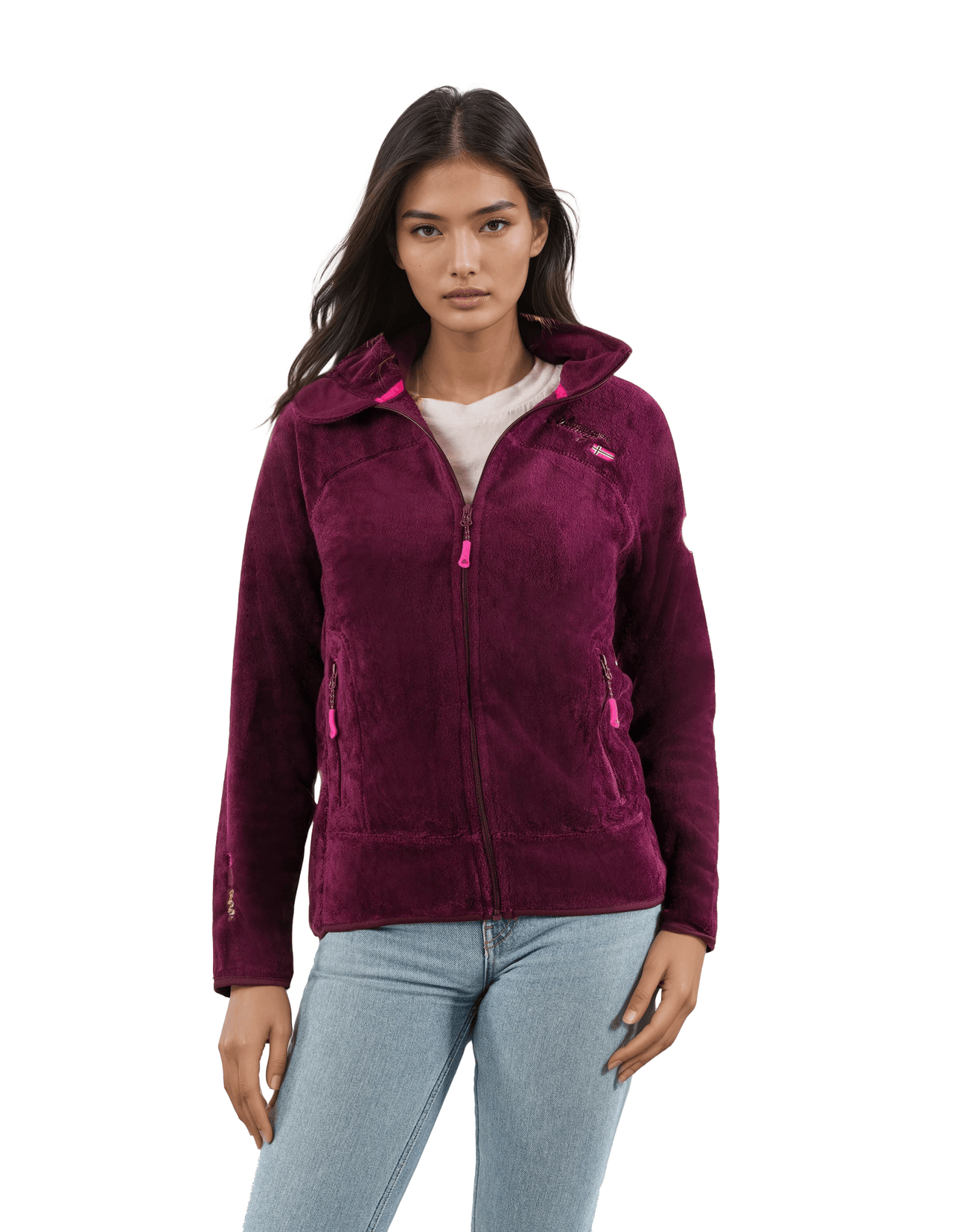 Geographical Norway Upaline Donna - Morbido pile con zip - Geographical Norway - S Bordeaux