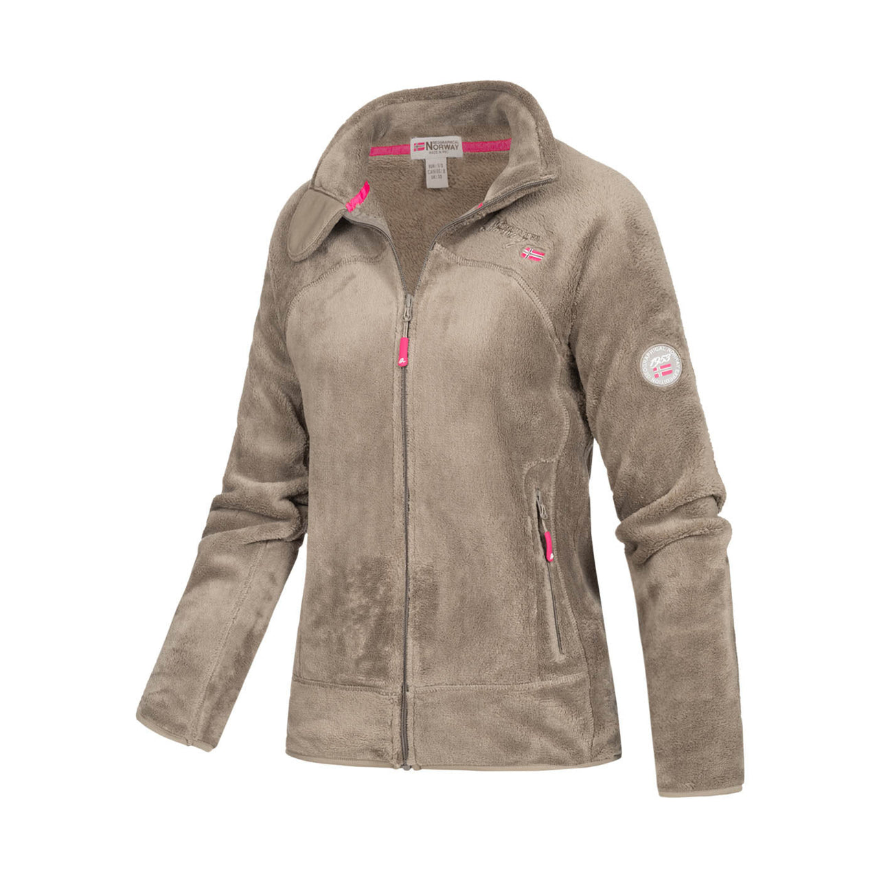 Geographical Norway Upaline Donna - Morbidissimo pile con zip - Geographical Norway - S Taupe