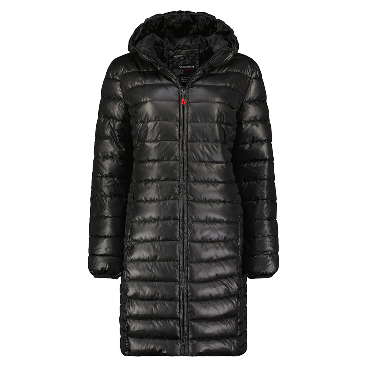 Geographical Norway Doudoune Annecy Long Hood Femme - Lightweight hooded  down jacket with zipped pockets