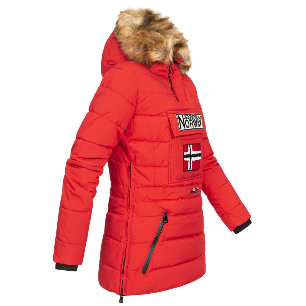 Geographical Norway Damen Belinda - Gesteppte Daunenjacke mit verstellbarer  Kapuze