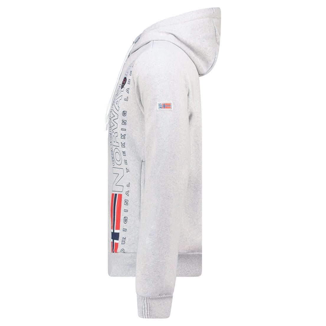 Geographical Norway FOGORA Homme - Sweat à Capuche avec Impressions et Drapeau sur la Manche - Geographical Norway FOGORA_MEN_GRIS_CLAIR_S_SDB-FOGORA_MEN_NOIR_S_SDB-FOGORA_MEN_BLANC_S_SDB-FOGORA_MEN_MARINE_S_SDB-FOGORA_MEN_GRIS_CLAIR_M_SDB-FOGORA_MEN_NOIR_M_SDB-FOGORA_MEN_BLANC_M_SDB-FOGORA_MEN_MARINE_M_SDB-FOGORA_MEN_GRIS_CLAIR_L_SDB-FOGORA_MEN_NOIR_L_SDB
