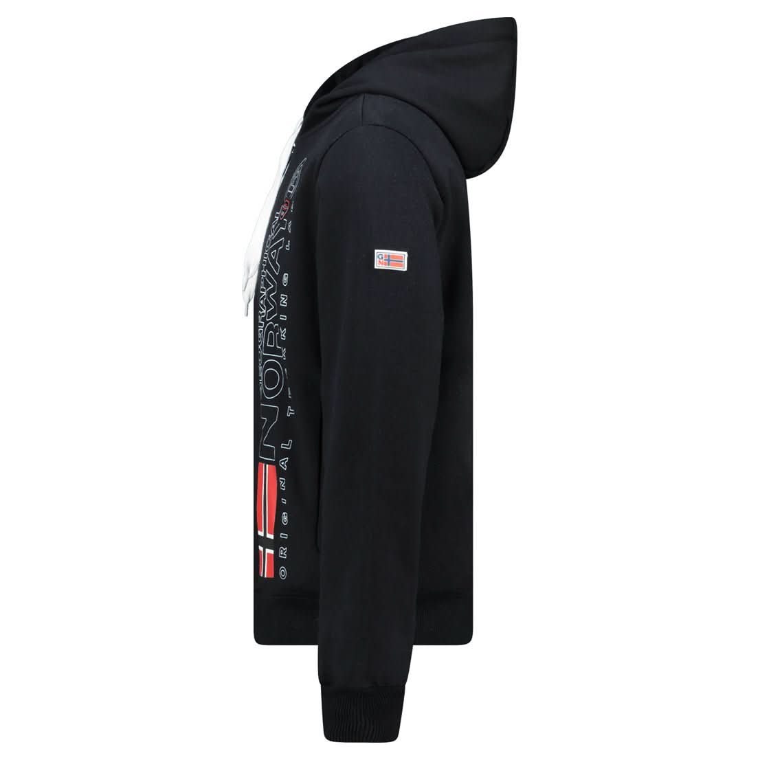 Geographical Norway FOGORA Homme - Sweat à Capuche avec Impressions et Drapeau sur la Manche - Geographical Norway FOGORA_MEN_GRIS_CLAIR_S_SDB-FOGORA_MEN_NOIR_S_SDB-FOGORA_MEN_BLANC_S_SDB-FOGORA_MEN_MARINE_S_SDB-FOGORA_MEN_GRIS_CLAIR_M_SDB-FOGORA_MEN_NOIR_M_SDB-FOGORA_MEN_BLANC_M_SDB-FOGORA_MEN_MARINE_M_SDB-FOGORA_MEN_GRIS_CLAIR_L_SDB-FOGORA_MEN_NOIR_L_SDB