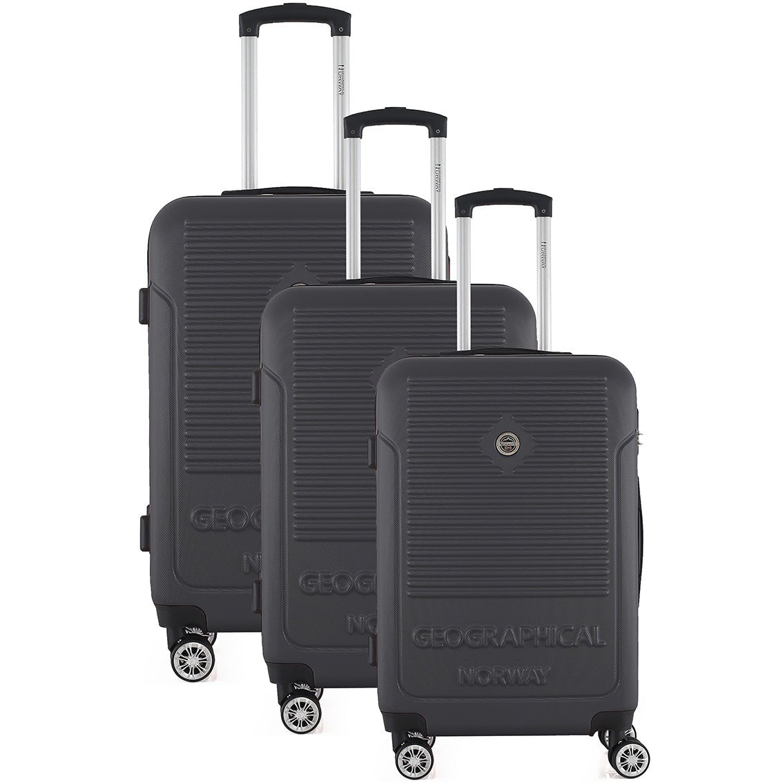 Geographical Norway SANDIEGO – Lot de 3 valises rigides (20/24/28