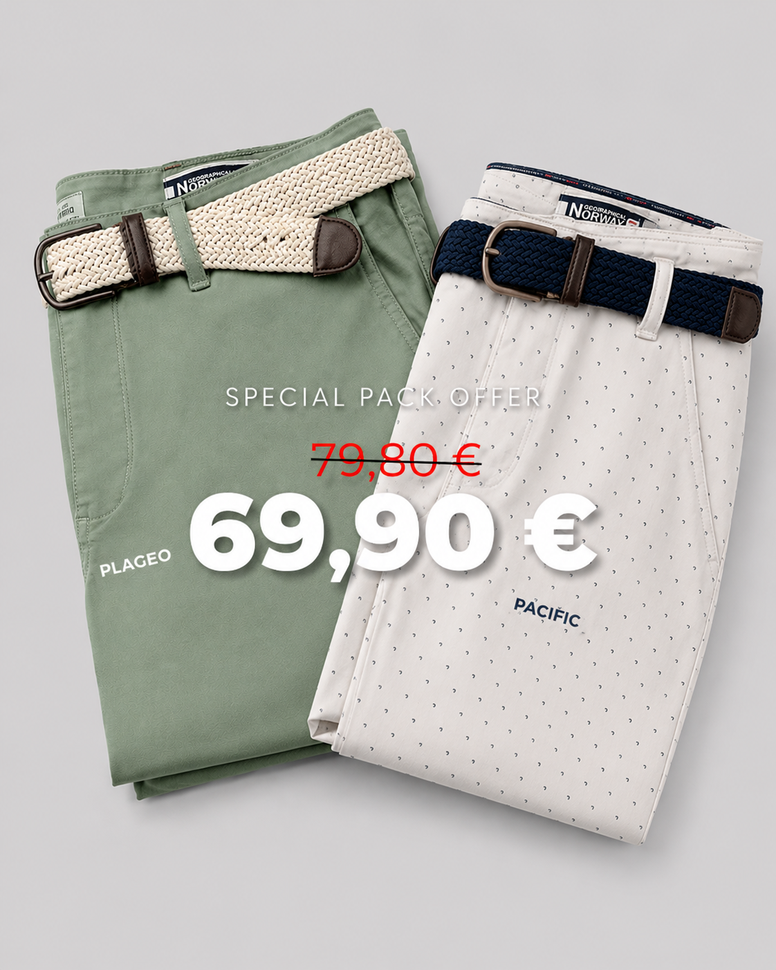 Pack Shorts Homme PLAGEO et PACIFIQUE