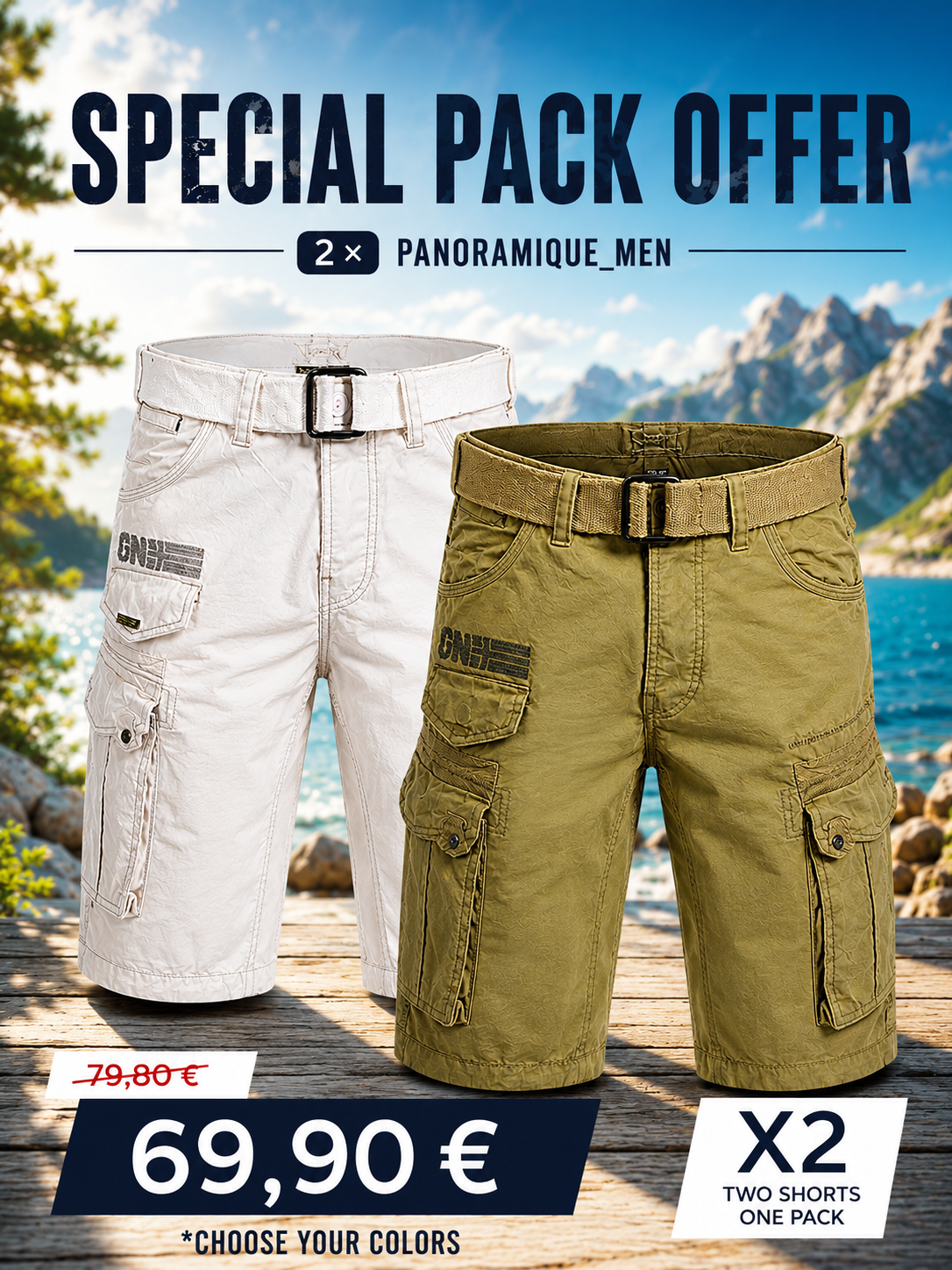 Pack Shorts X2 Homme PANORAMIQUE-thumbmail-1
