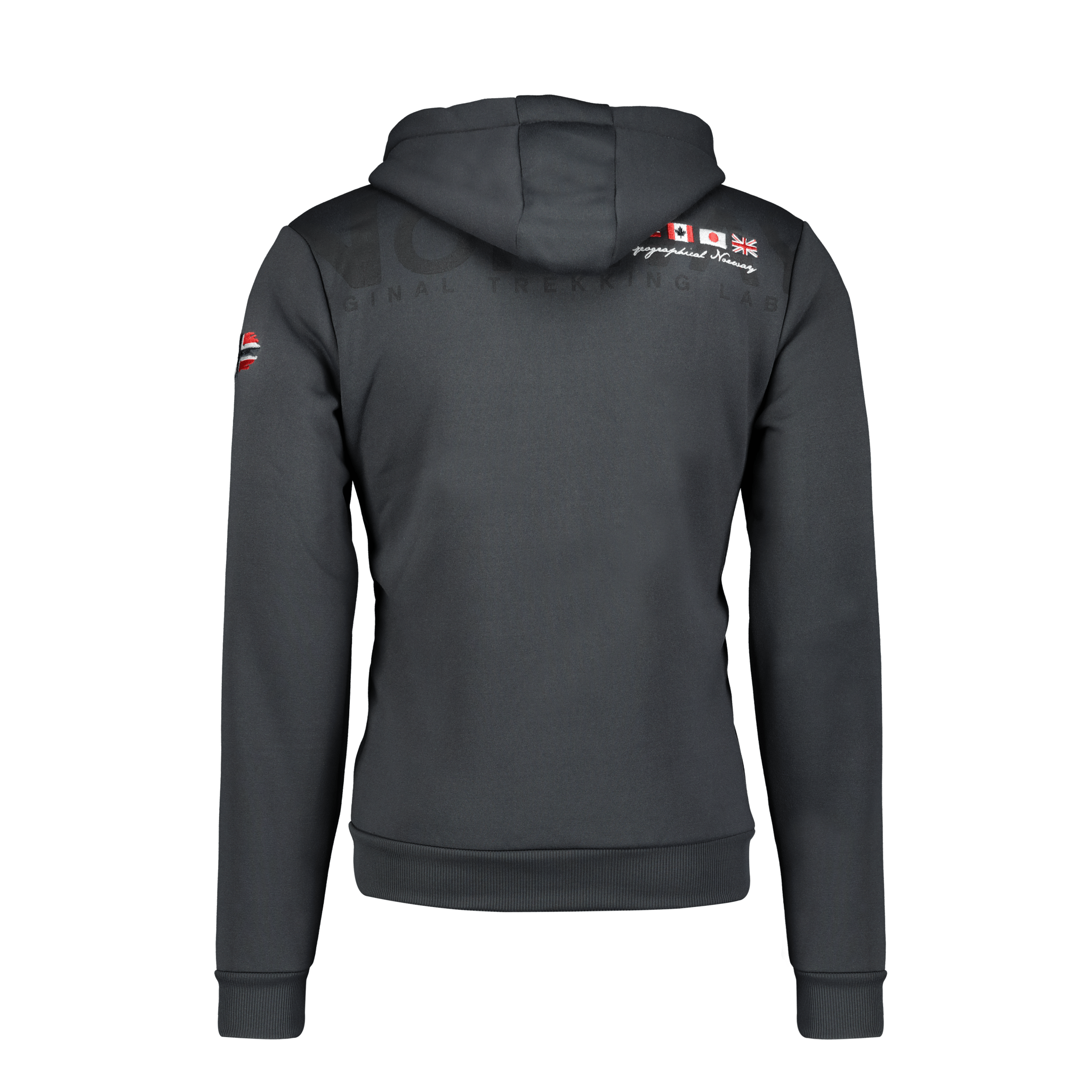 Geographical Norway - Sweat Zippé Capuche Getchup Gris Souris