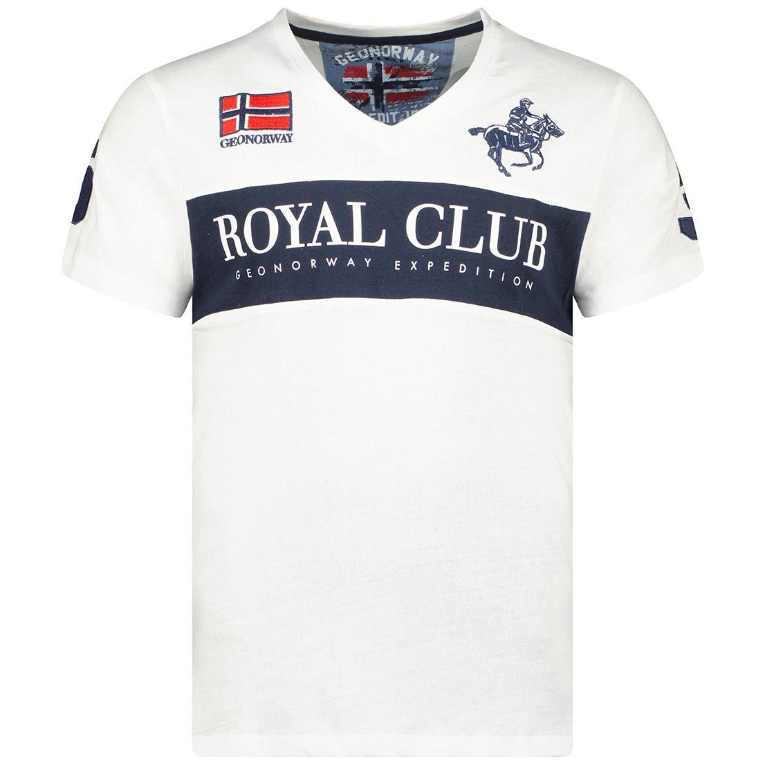 Geographical Norway Jahorse Homme - T-shirt col V à manches courtes - Geographical Norway JAHORSE_MEN_MARINE_S_SDB-JAHORSE_MEN_BLANC_S_SDB-JAHORSE_MEN_NOIR_S_SDB-JAHORSE_MEN_MARINE_M_SDB-JAHORSE_MEN_BLANC_M_SDB-JAHORSE_MEN_NOIR_M_SDB-JAHORSE_MEN_MARINE_L_SDB-JAHORSE_MEN_BLANC_L_SDB-JAHORSE_MEN_NOIR_L_SDB-JAHORSE_MEN_BLANC_XL_SDB