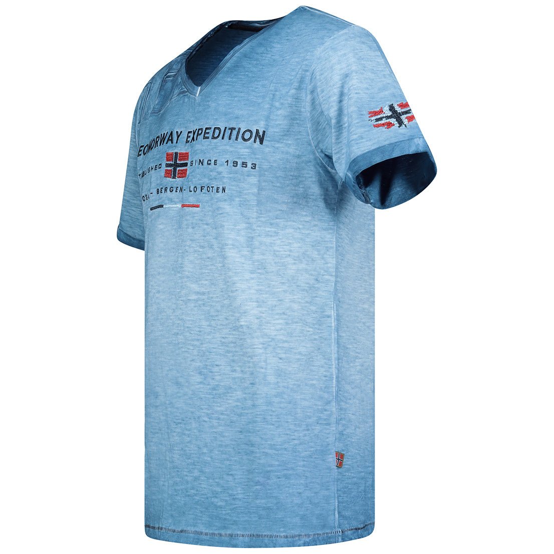 Geographical Norway Jiwash Homme - Men's V-neck T-shirt - Geographical Norway JIWASH_MEN_BLANC_BLEU_ROYAL_XL_SDB-JIWASH_MEN_BLANC_BLEU_ROYAL_XXL_SDB-JIWASH_MEN_BEIGE_M_SDB-JIWASH_MEN_BEIGE_L_SDB-JIWASH_MEN_BEIGE_XL_SDB-JIWASH_MEN_BEIGE_XXL_SDB-JIWASH_MEN_BLEU_M_SDB-JIWASH_MEN_BLEU_L_SDB-JIWASH_MEN_BLEU_3XL_SDB-JIWASH_MEN_GRAY_FONCE_M_SDB