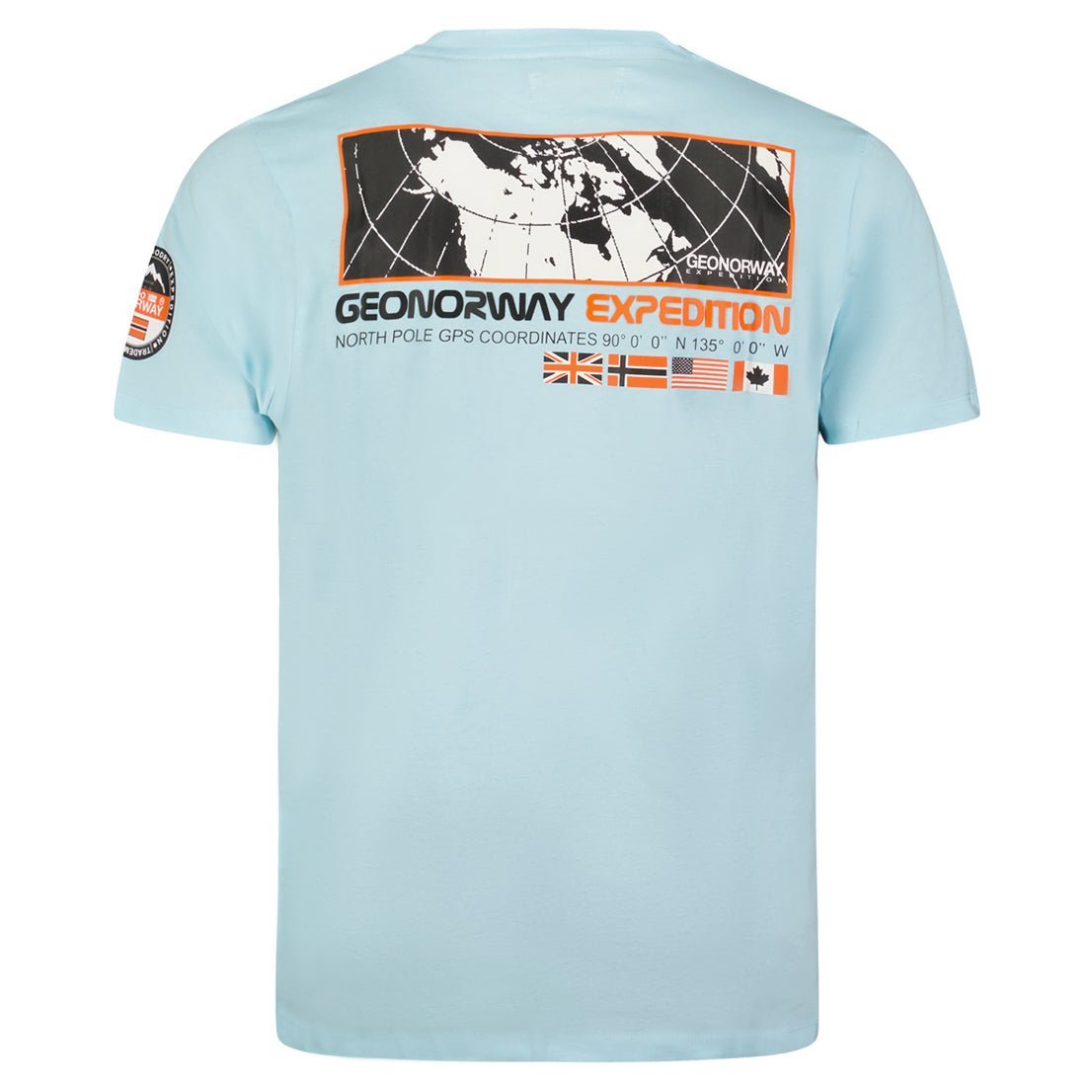 Geographical Norway JHOLME - T-Shirt Homme Manches Courtes avec Drapeau - Geographical Norway JHOLME_MEN_BLEU_CIEL_S_SDB-JHOLME_MEN_BLANC_S_SDB-JHOLME_MEN_BLEU_CIEL_M_SDB-JHOLME_MEN_BLANC_M_SDB-JHOLME_MEN_BLEU_CIEL_L_SDB-JHOLME_MEN_BLANC_L_SDB-JHOLME_MEN_BLEU_CIEL_XL_SDB-JHOLME_MEN_BLANC_XL_SDB-JHOLME_MEN_BLEU_CIEL_XXL_SDB-JHOLME_MEN_BLANC_XXL_SDB