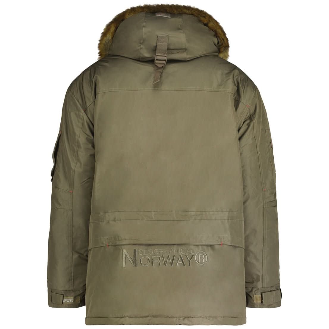 Parka Homme Geographical Norway Bilboquet - Imperméable, Capuche Fourrure, Doublure Chaude, Coupe-vent