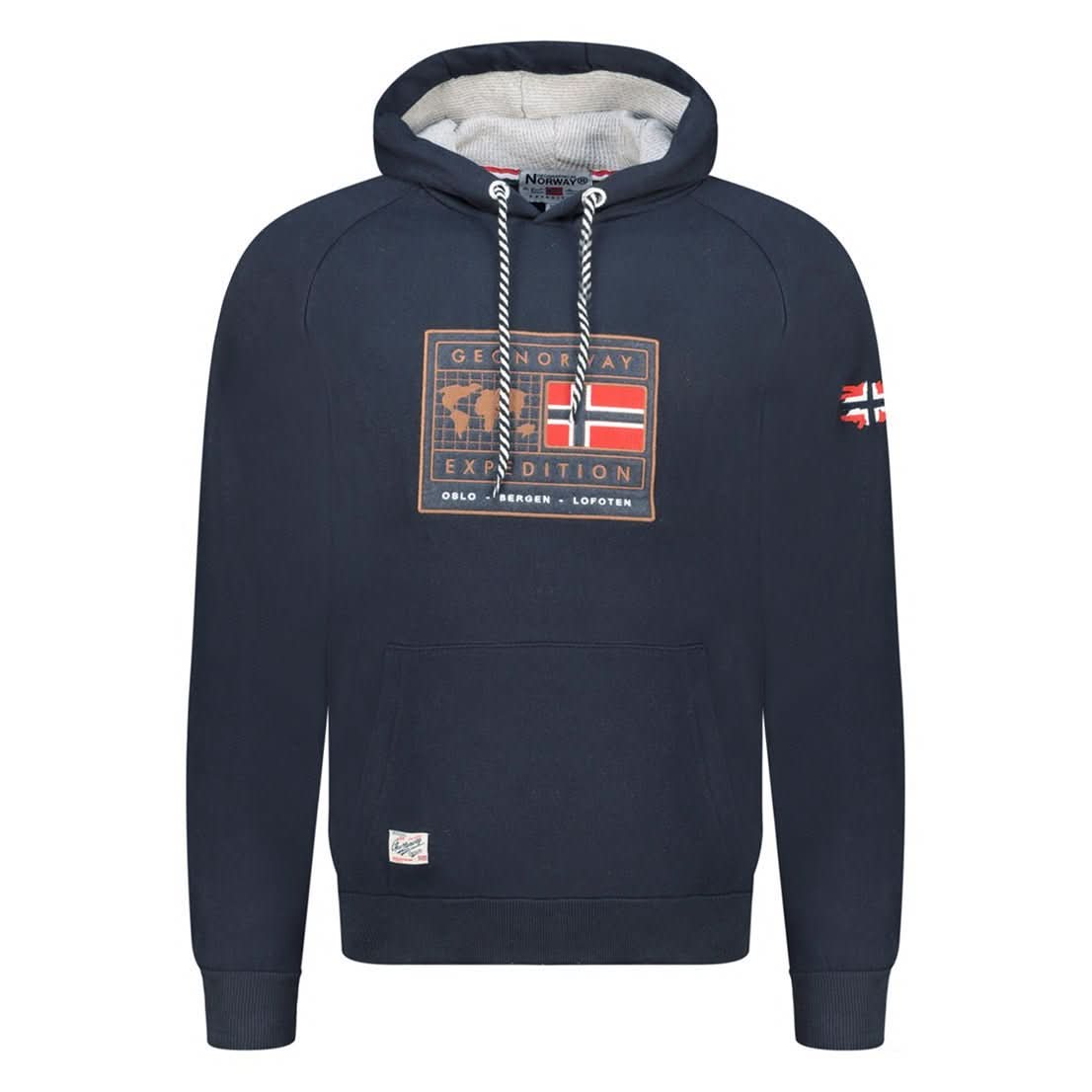 Geographical Norway Gofoten - Sweat Homme à Capuche avec Drapeau et Poche Kangourou - Geographical Norway GOFOTEN_MEN_GRIS_CLAIR_S_SDB-GOFOTEN_MEN_GRIS_CLAIR_M_SDB-GOFOTEN_MEN_GRIS_CLAIR_L_SDB-GOFOTEN_MEN_GRIS_CLAIR_XL_SDB-GOFOTEN_MEN_GRIS_CLAIR_XXL_SDB-GOFOTEN_MEN_GRIS_CLAIR_3XL_SDB-GOFOTEN_MEN_MARINE_S_SDB-GOFOTEN_MEN_MARINE_M_SDB-GOFOTEN_MEN_MARINE_L_SDB-GOFOTEN_MEN_MARINE_XL_SDB